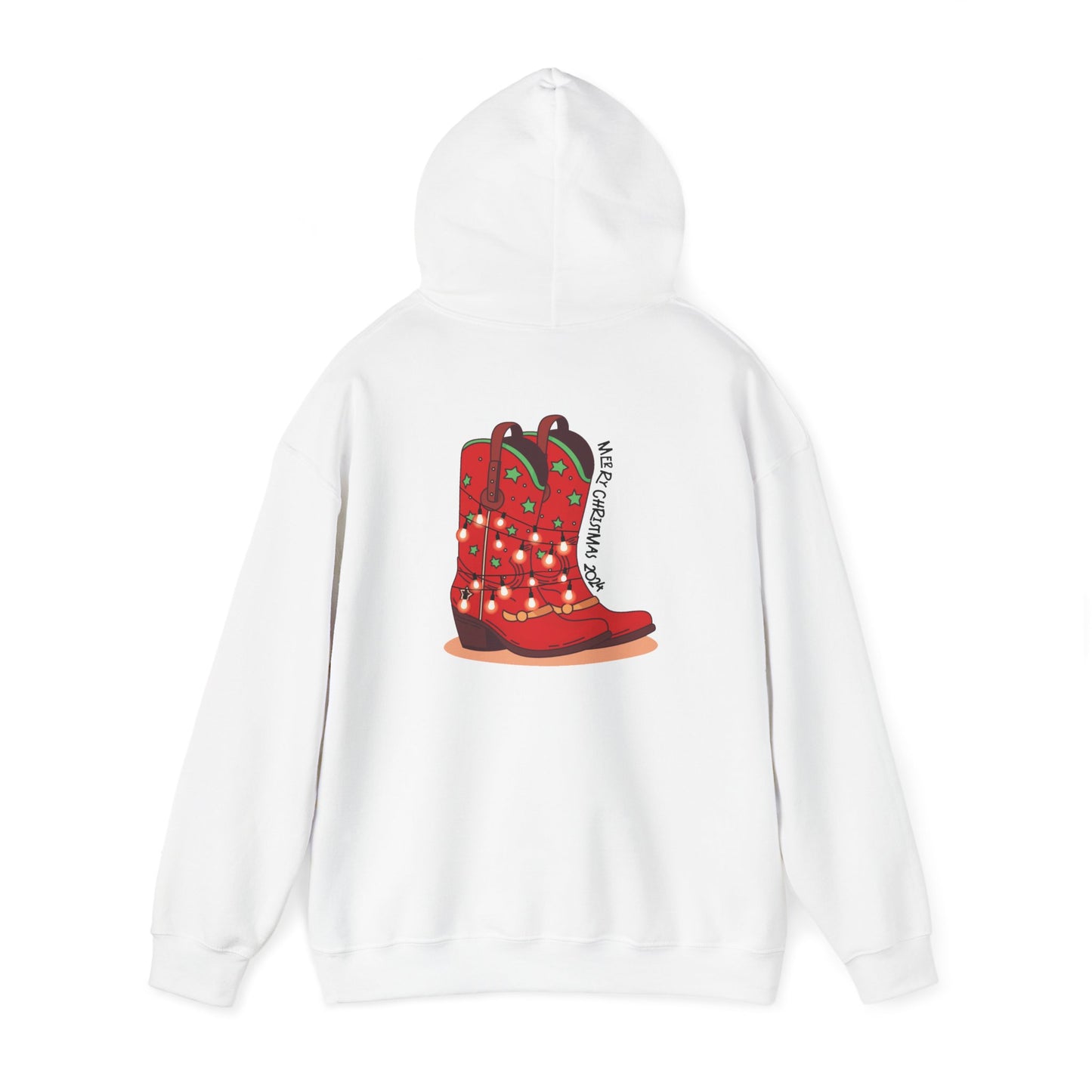 Dancer- Texas Christmas Cowboy Boots Unisex Heavy Blend™ Hooded Sweatshirt