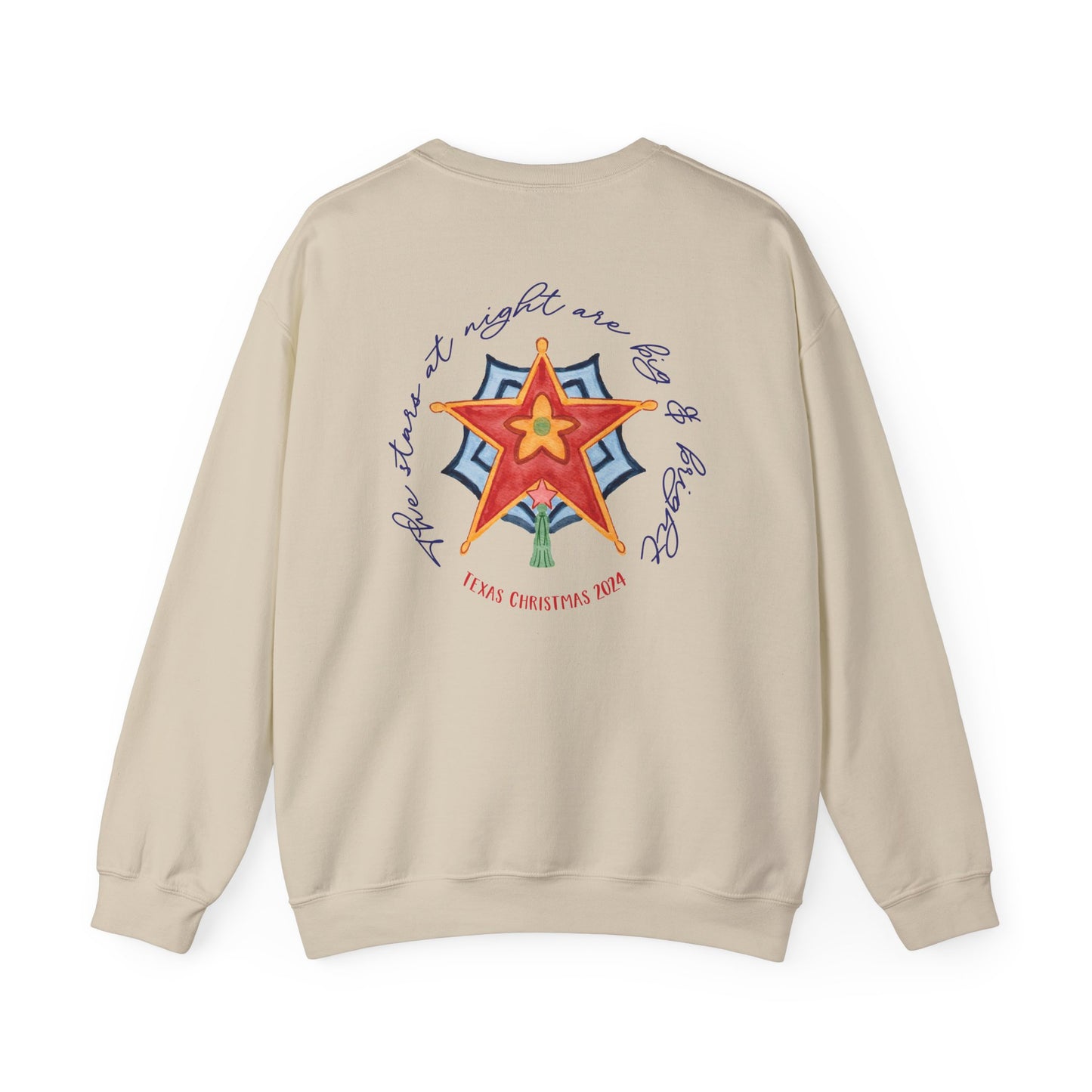 Texas Christmas Western Star Unisex Heavy Blend™ Crewneck Sweatshirt