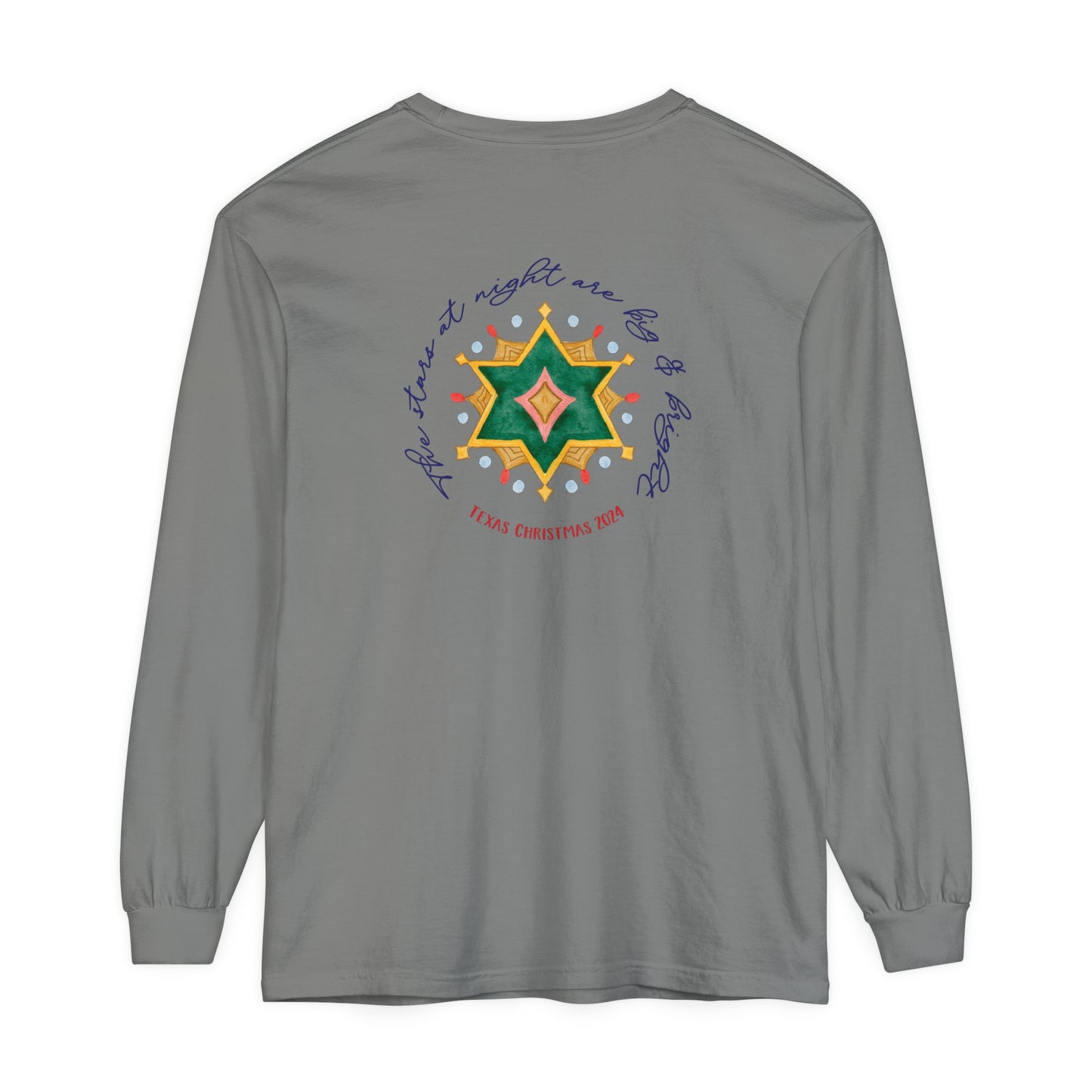 Texas Christmas Eastern Star Unisex Jersey Long Sleeve Tee