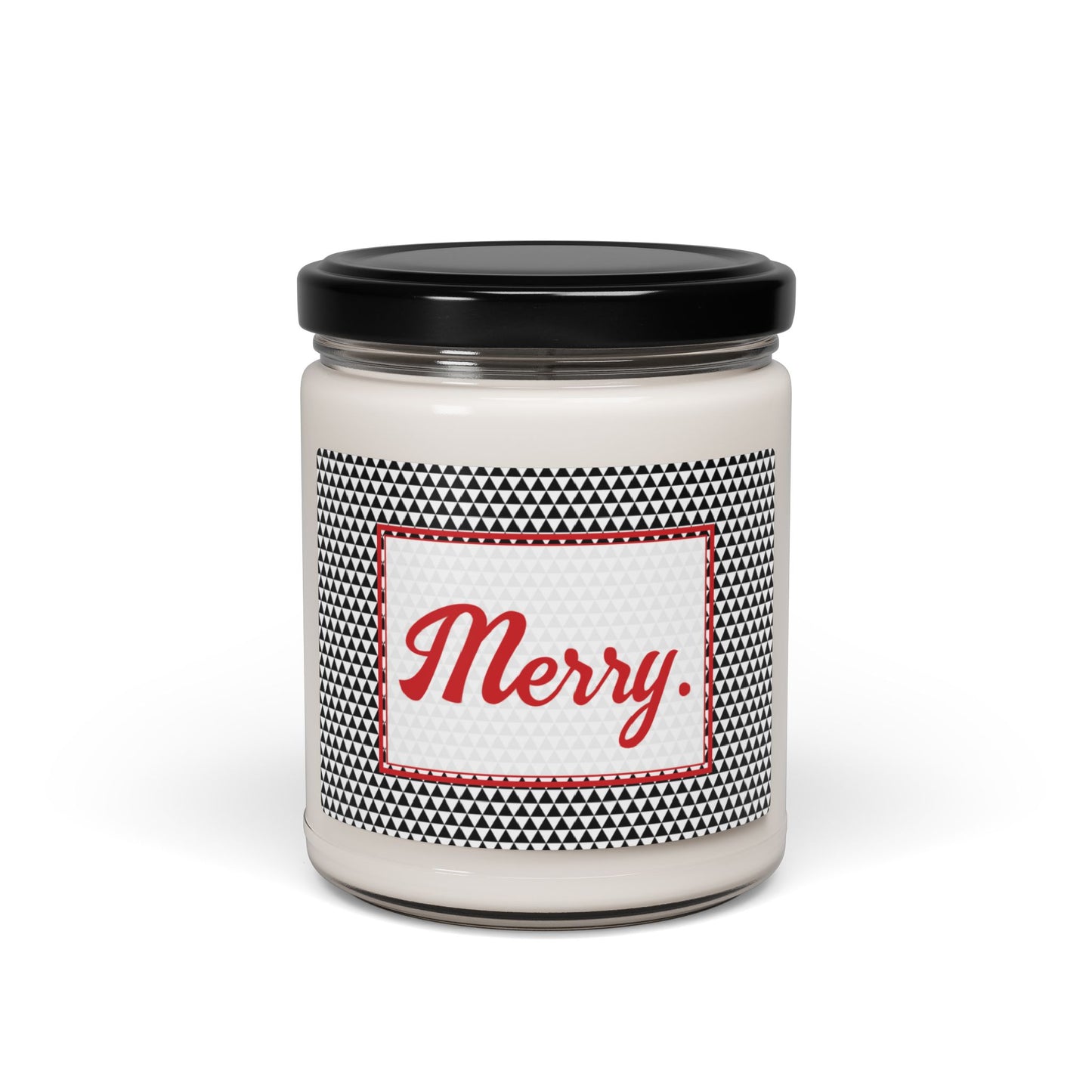 Merry- Black Triangles Scented Soy Candle, 9oz