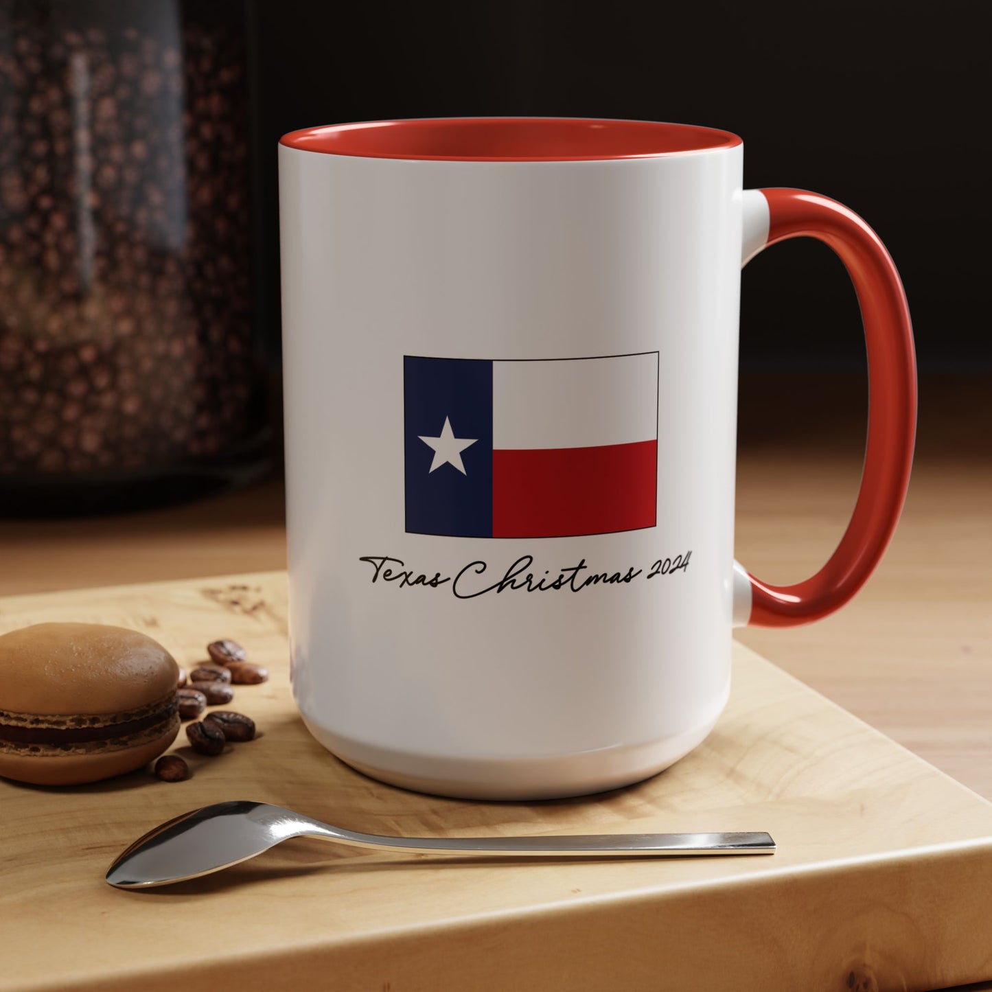 Texas Christmas Northern Star Personalizable Christmas Ceramic Mug (11oz, 15 oz)