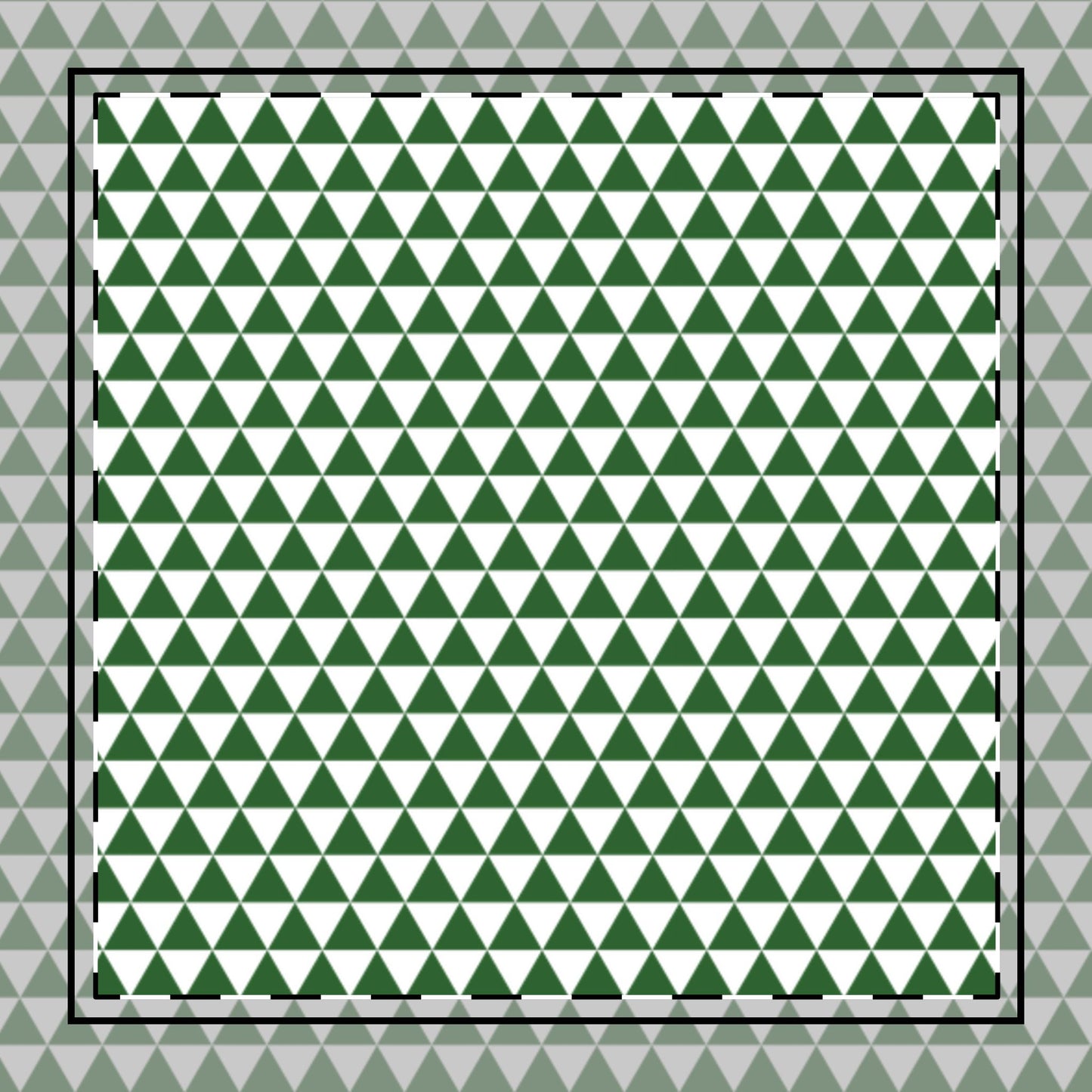 Green Triangles Cotton Twill Napkin