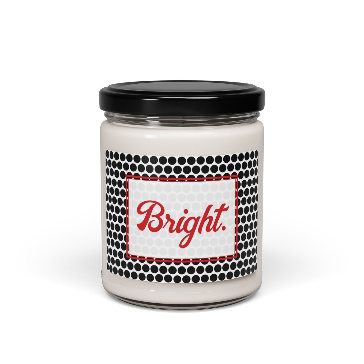 Bright- Black Polka Dots Scented Soy Candle, 9oz
