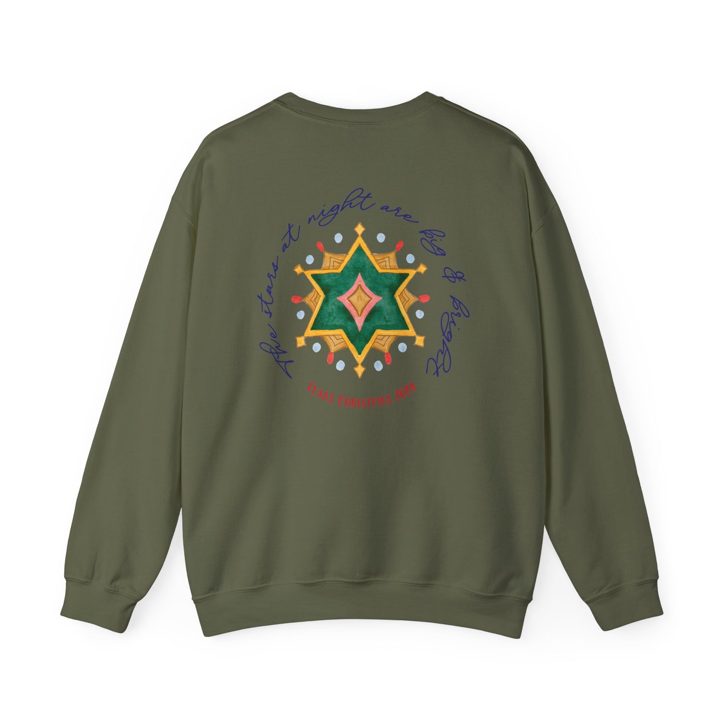Texas Christmas Eastern Star Unisex Heavy Blend™ Crewneck Sweatshirt