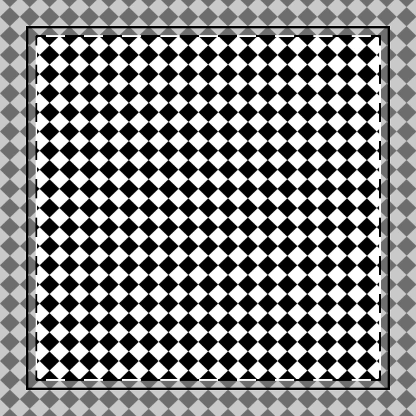 Black Argyle Cotton Twill Napkin