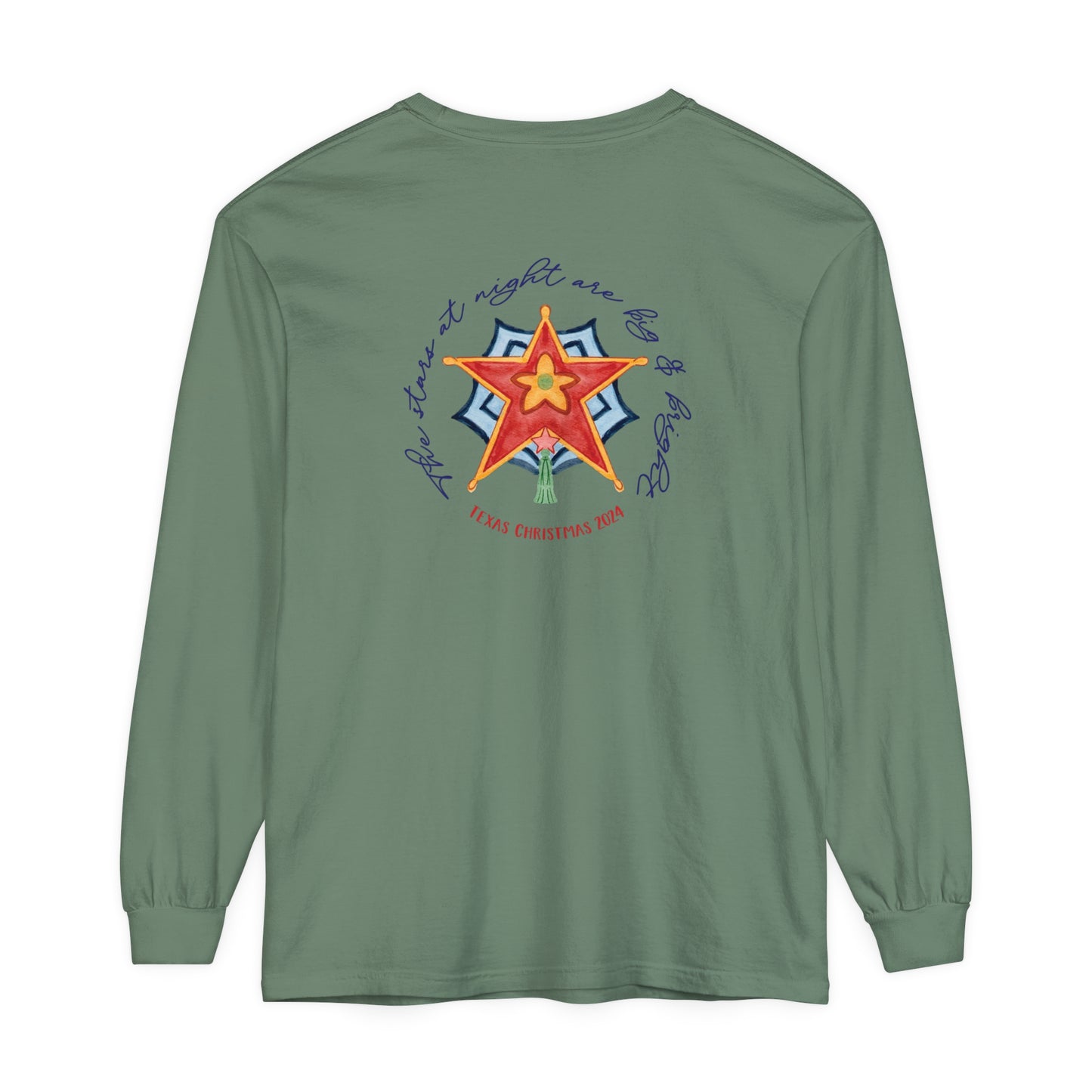 Texas Christmas Western Star Unisex Jersey Long Sleeve Tee
