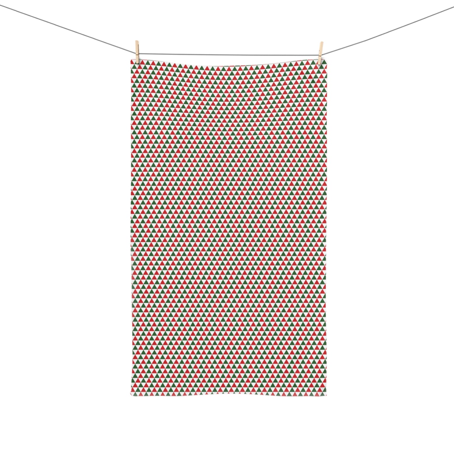 Christmas Triangles Party Hand Towel