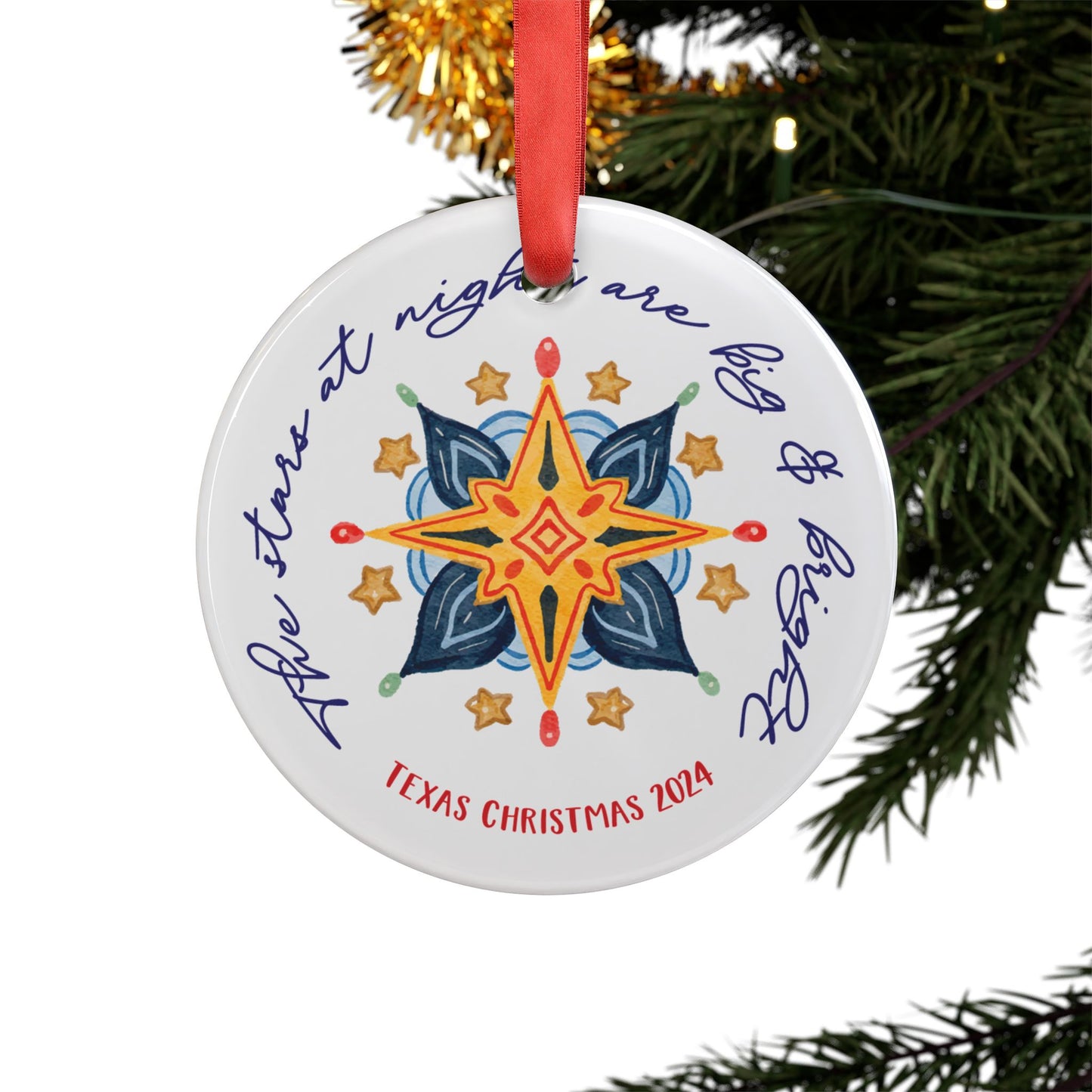 Texas Christmas Northern Star Ornament