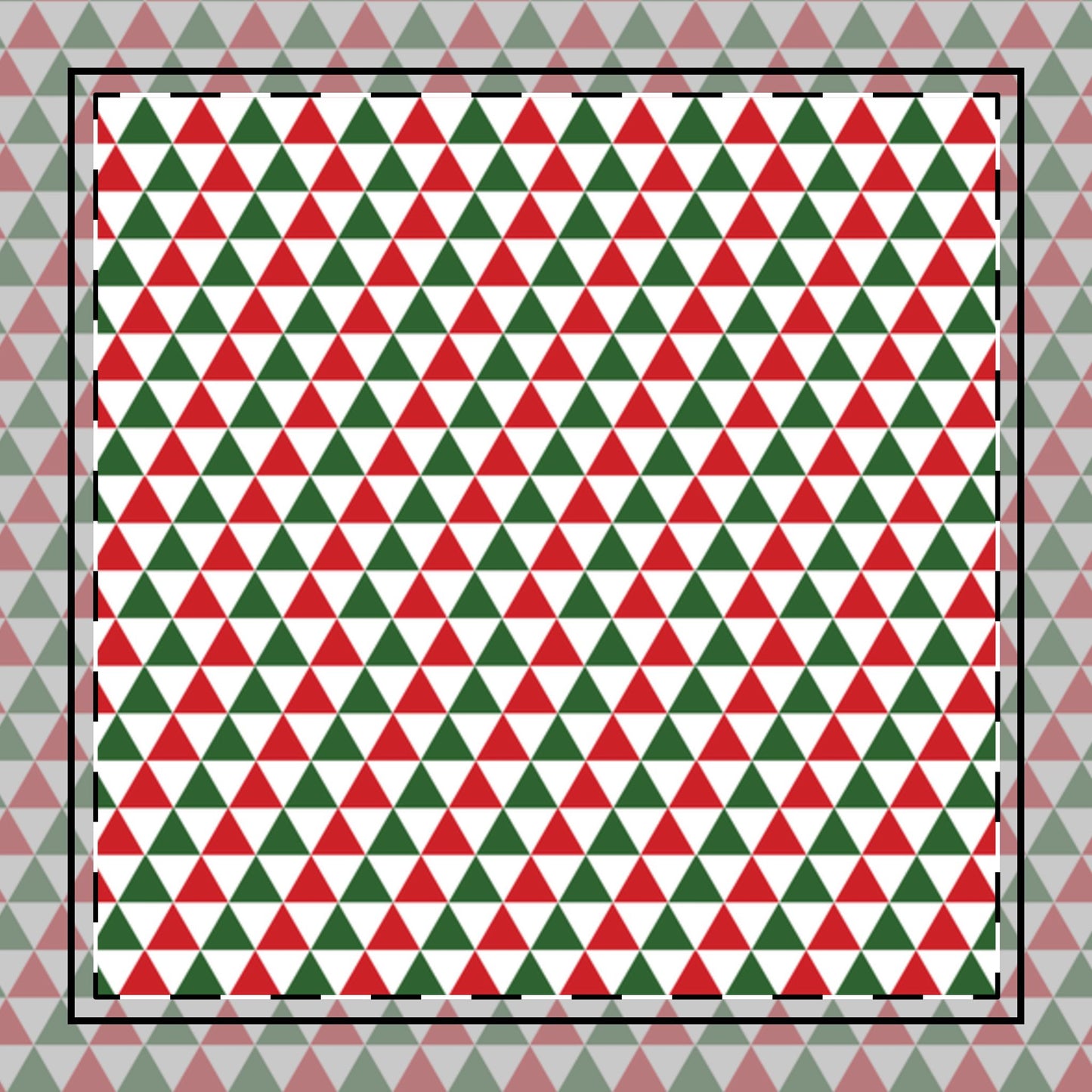 Christmas Triangle Party Cotton Twill Napkin