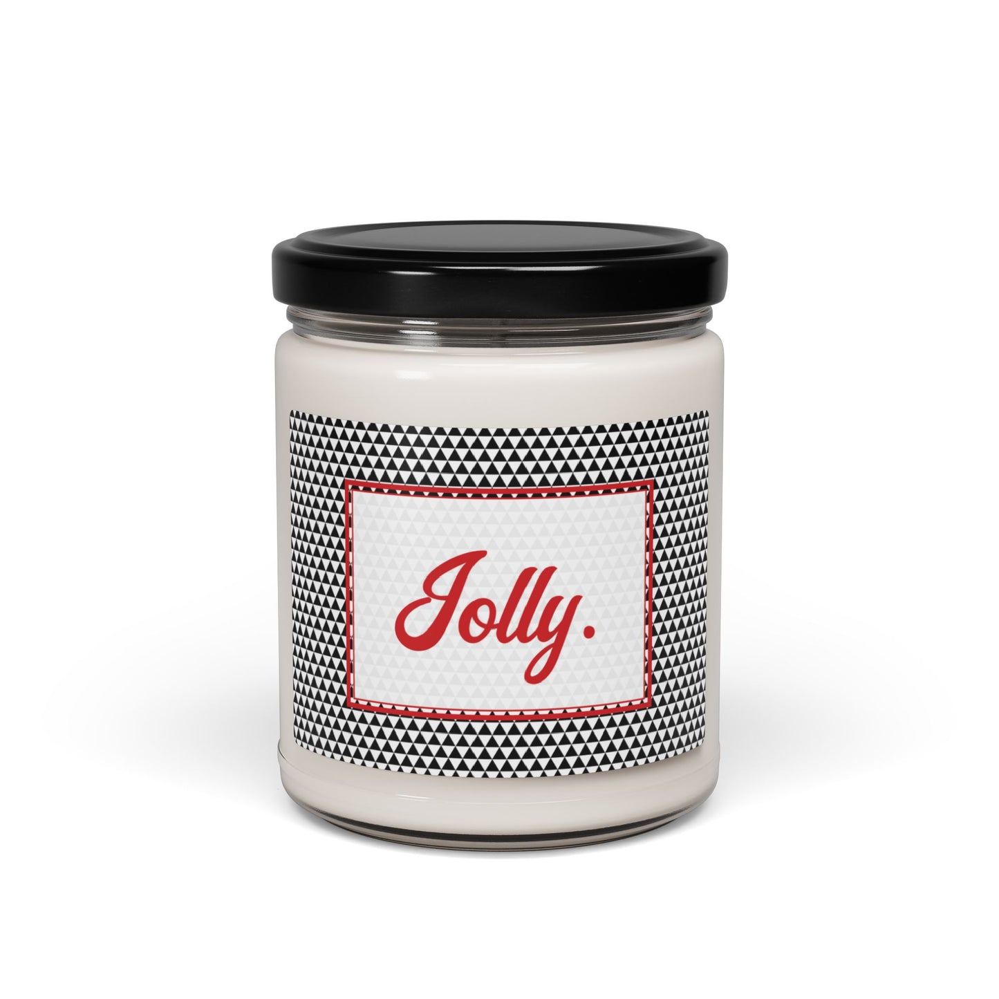 Jolly- Black Triangles Scented Soy Candle, 9oz
