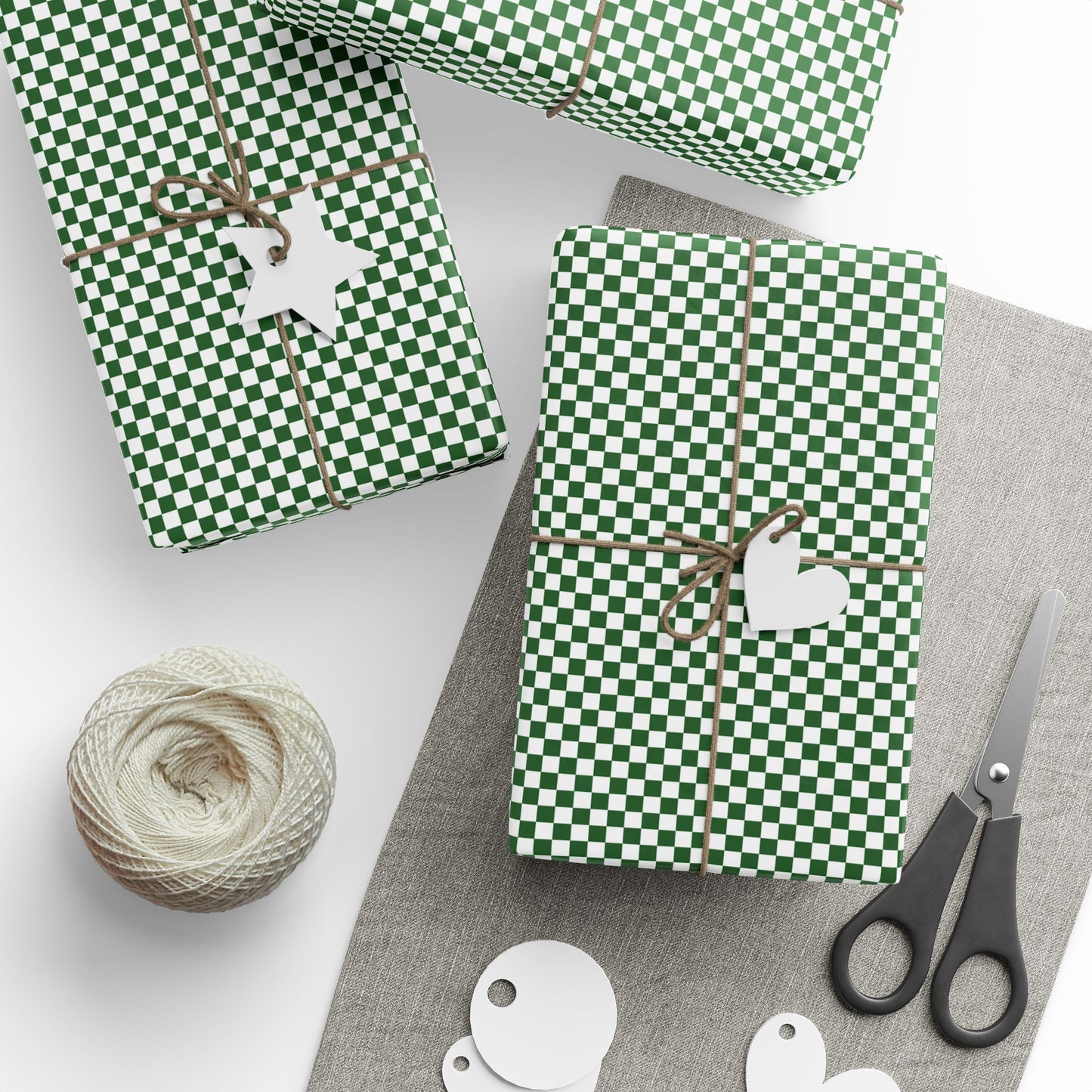 Green Checkered Wrapping Paper