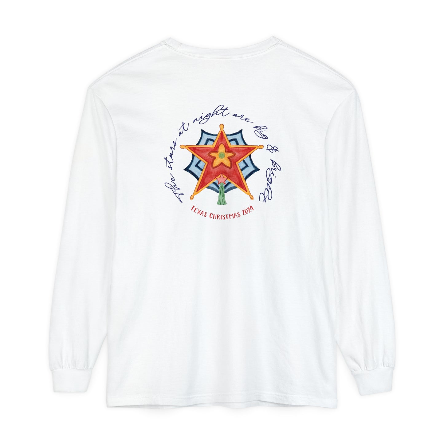 Texas Christmas Western Star Unisex Jersey Long Sleeve Tee