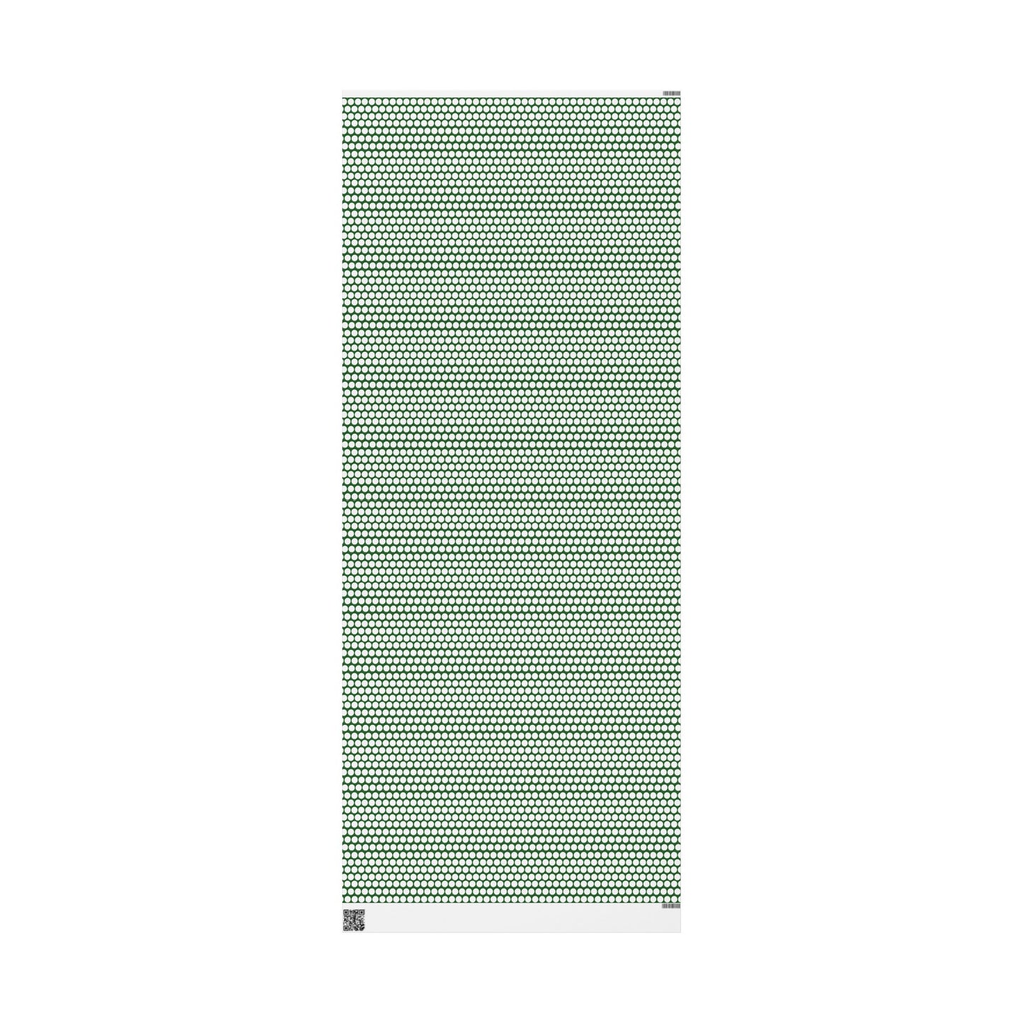 White Polka Dot on Green Wrapping Paper