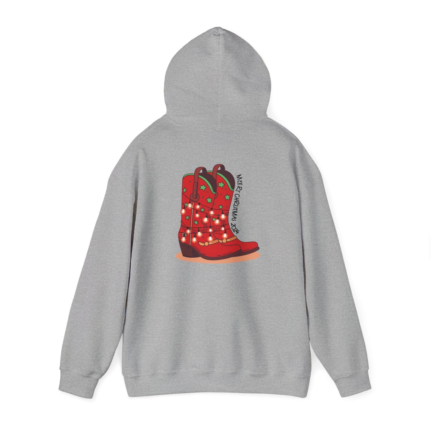 Dancer- Texas Christmas Cowboy Boots Unisex Heavy Blend™ Hooded Sweatshirt