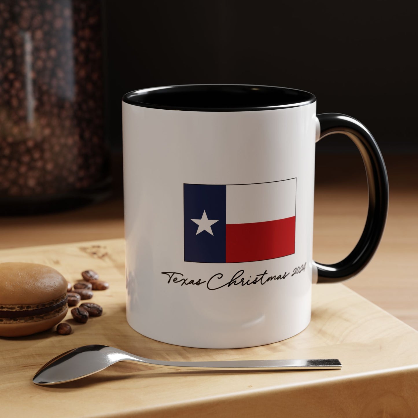 Texas Christmas Eastern Star Personalizable Christmas Ceramic Mug (11oz, 15 oz)