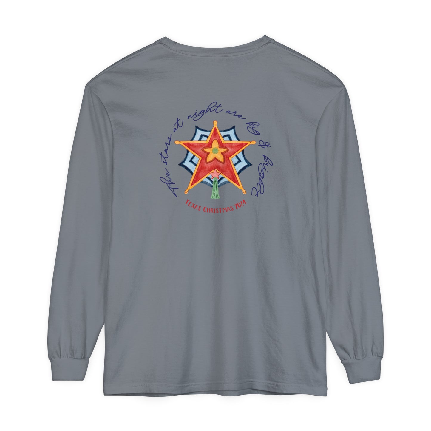 Texas Christmas Western Star Unisex Jersey Long Sleeve Tee