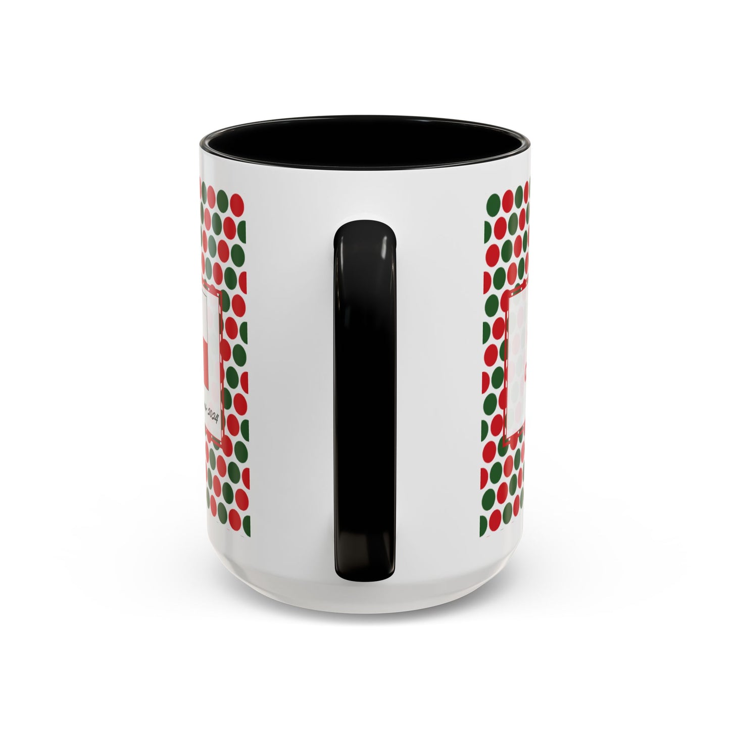 Lit- Christmas Polka Dot Party Personalizable Christmas Ceramic Mug (11oz, 15 oz)