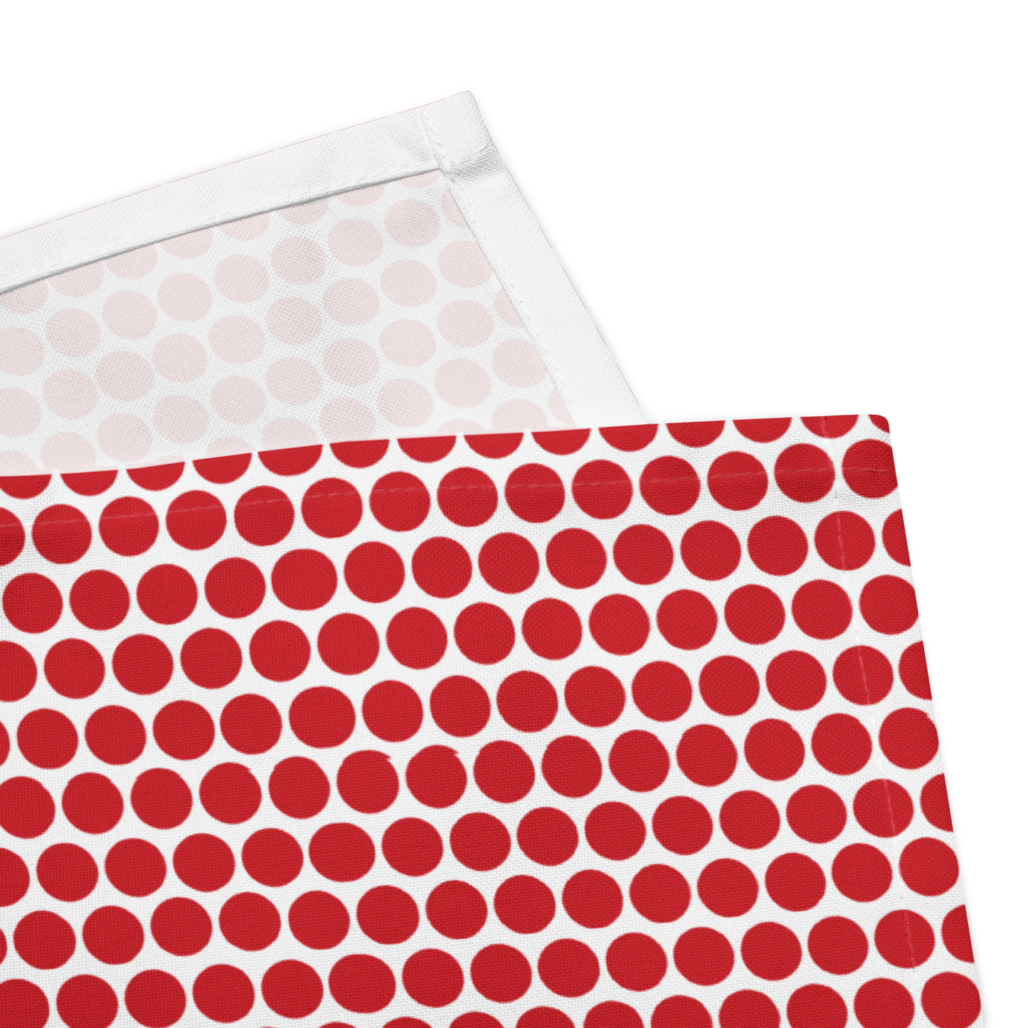 Red Polka Dot Polyester Napkins | Christmas Holiday Cloth Napkin Set, Bold Festive Farmhouse Dining Décor