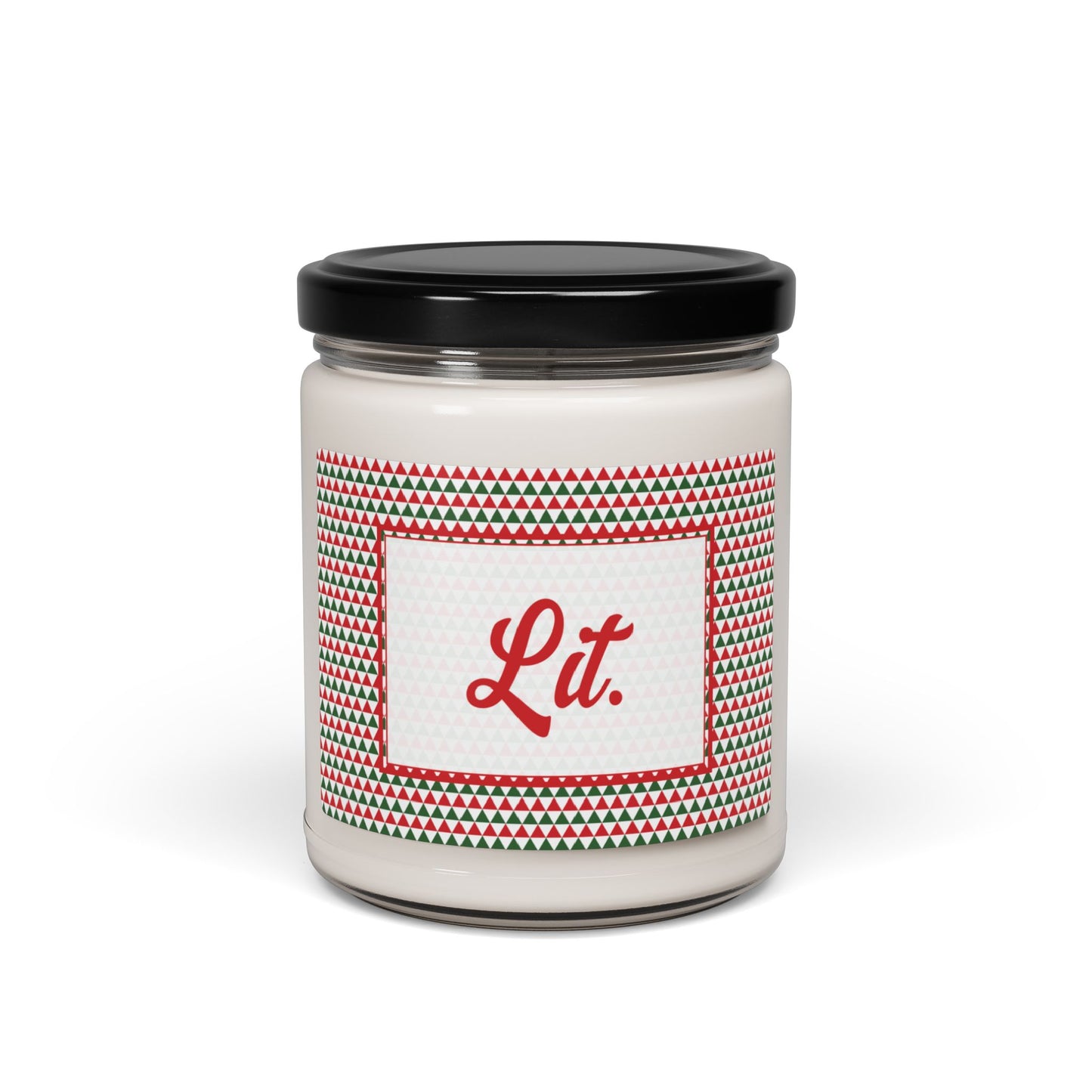 Lit- Christmas Triangles Scented Soy Candle, 9oz