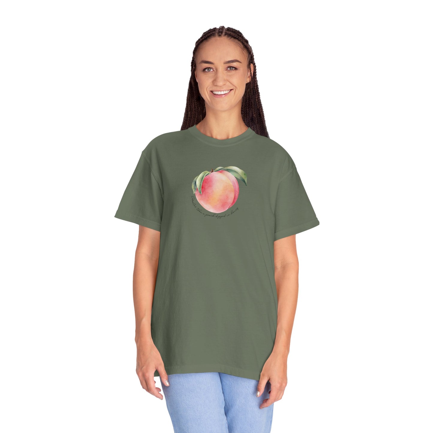 Sweeter Than A Peach In Honey Unisex Garment-Dyed T-shirt