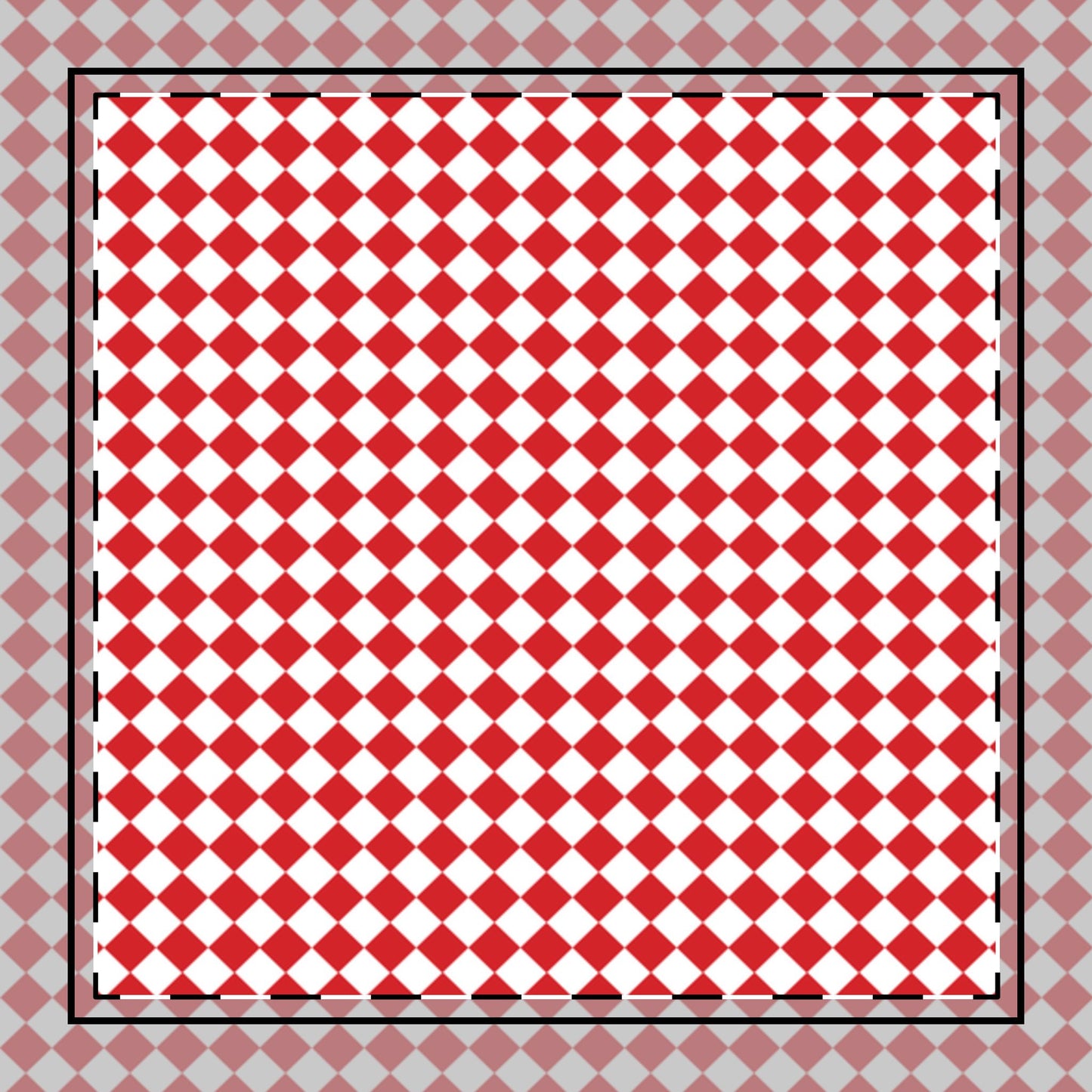 Red Argyle Cotton Twill Napkin