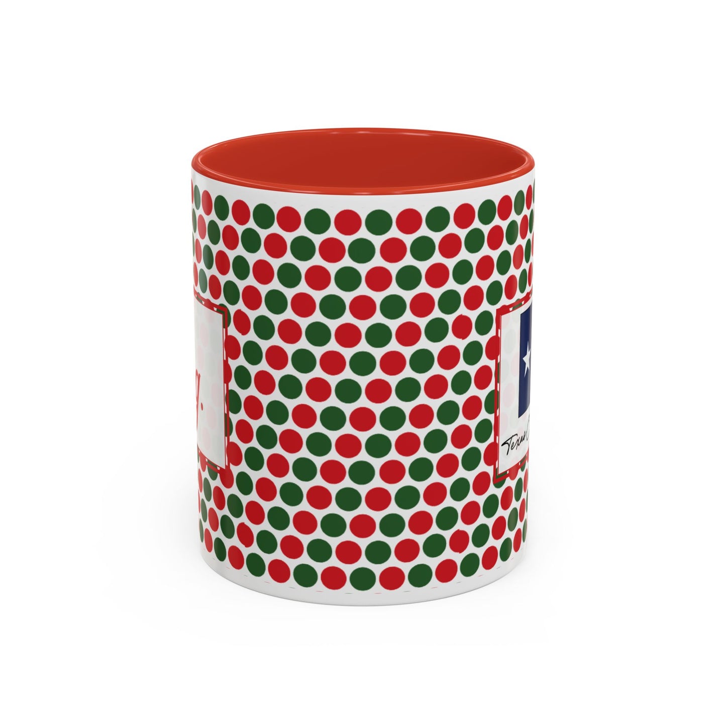 Nog- Christmas Polka Dot Party Personalizable Christmas Ceramic Mug (11oz, 15 oz)