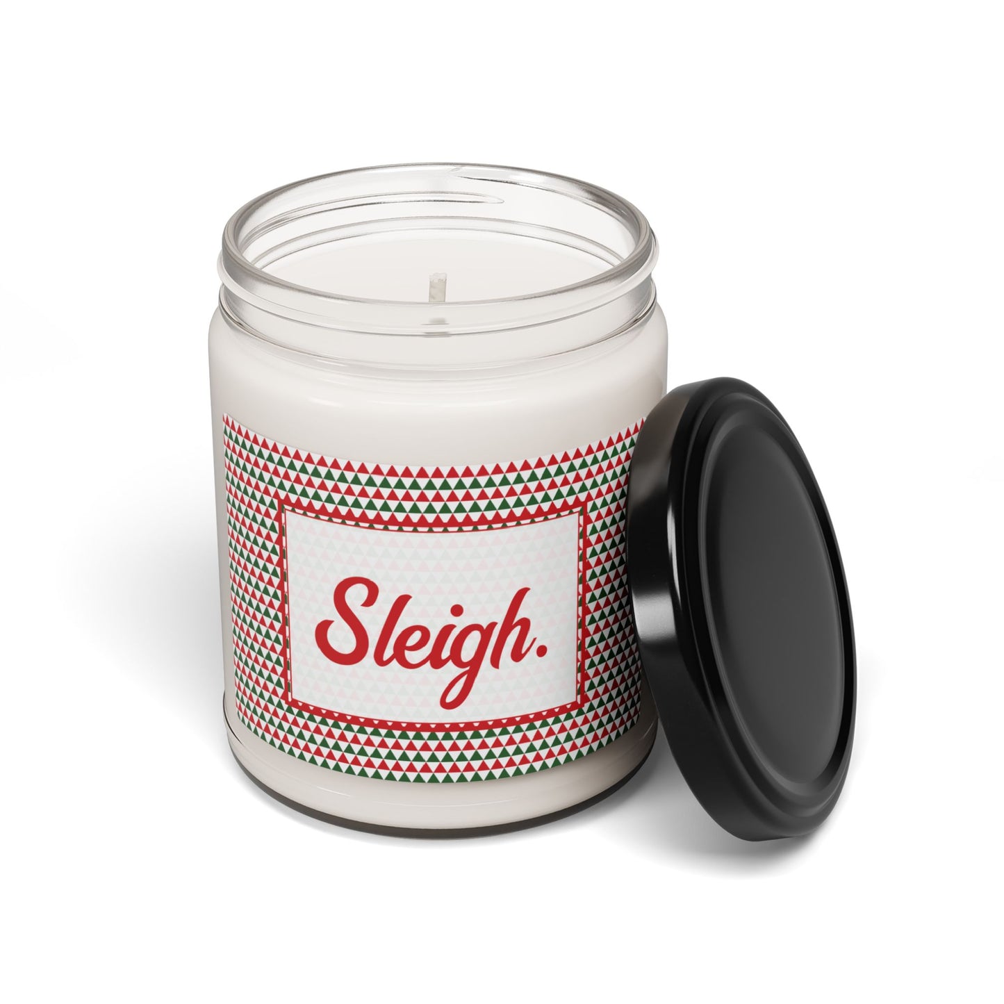 Sleigh- Christmas Triangles Scented Soy Candle, 9oz