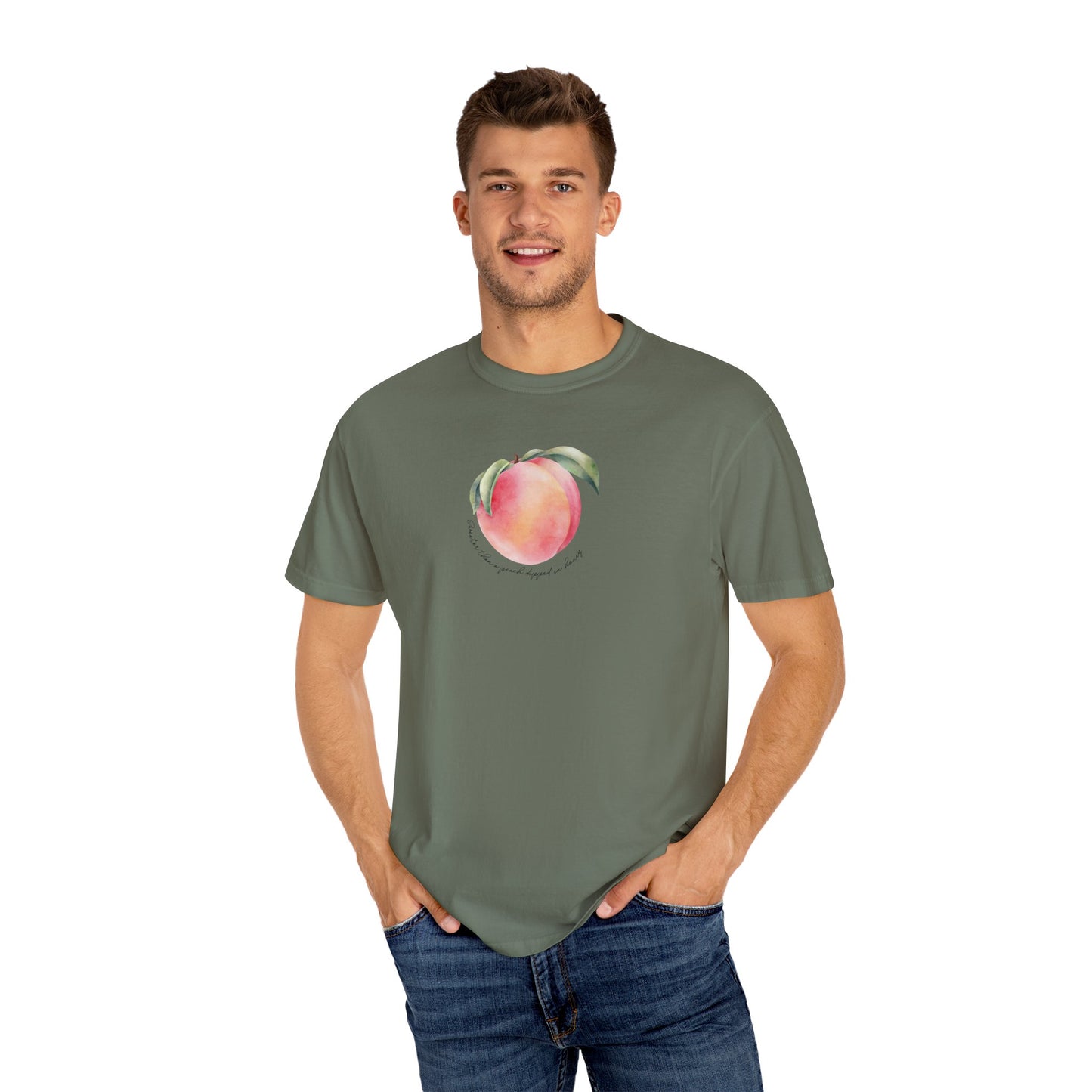 Sweeter Than A Peach In Honey Unisex Garment-Dyed T-shirt