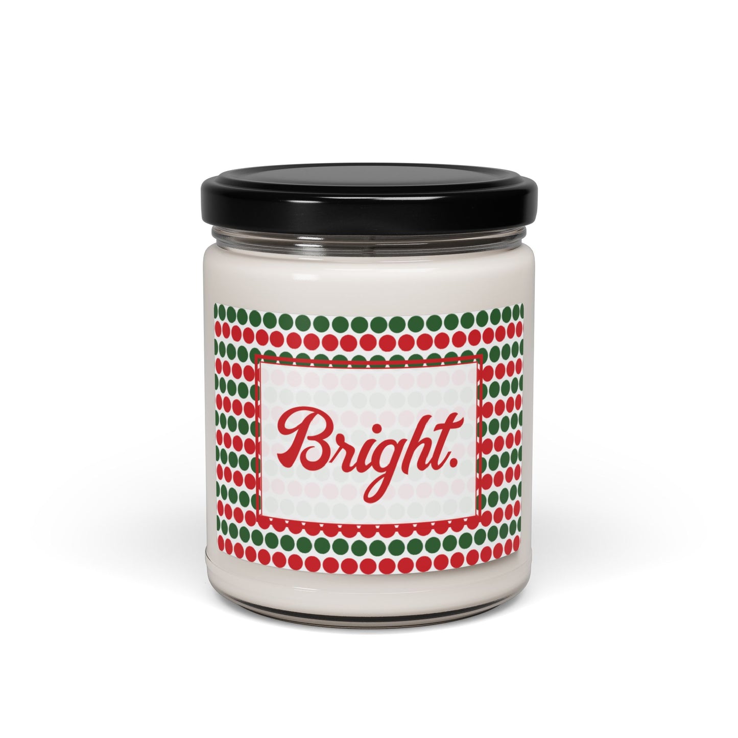 Bright- Christmas Polka Dots Scented Soy Candle, 9oz