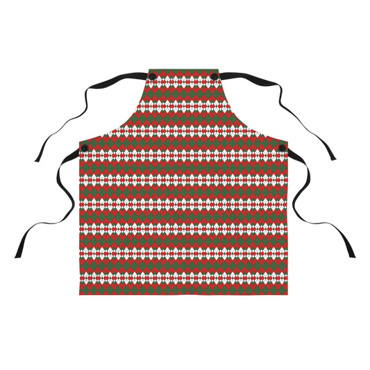 Christmas Extra Argyle Apron