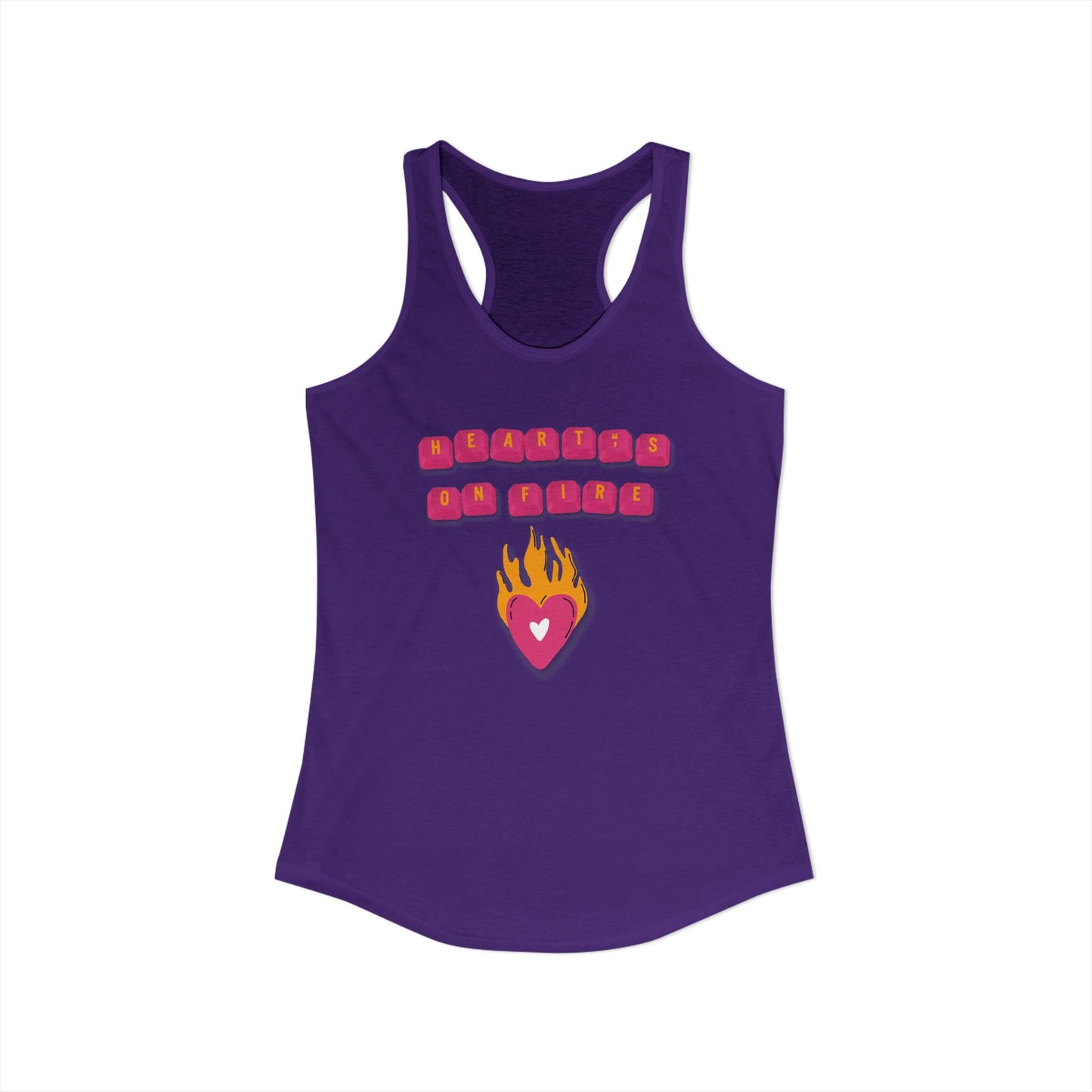 Heart's On Fire Key Caps Women's Ideal Racerback Tank