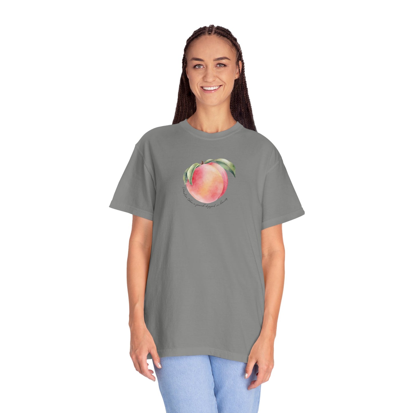 Sweeter Than A Peach In Honey Unisex Garment-Dyed T-shirt