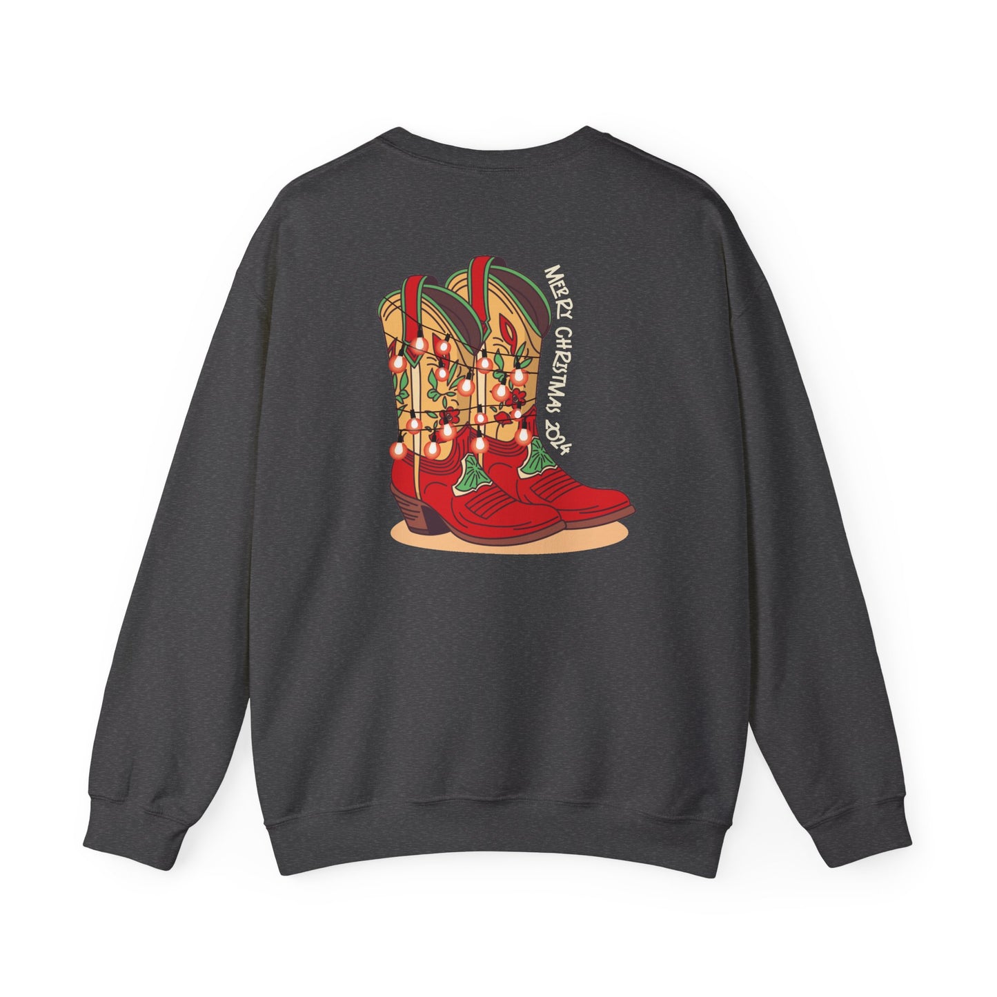 Prancer- Christmas Cowboy Boots Unisex Heavy Blend™ Crewneck Sweatshirt