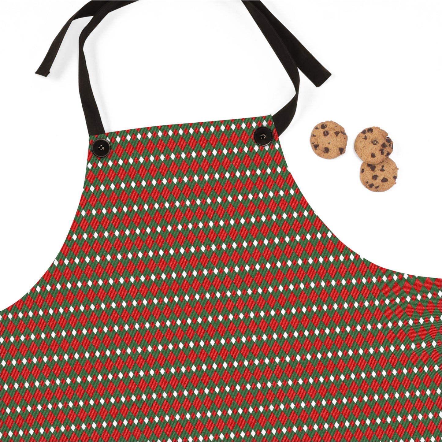 Christmas Fancy Argyle Apron