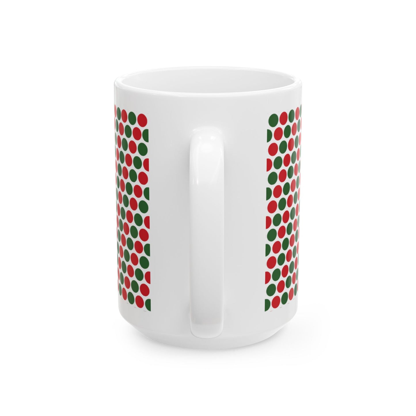 Christmas Polka Dot Party Ceramic Mug, (11oz, 15oz)