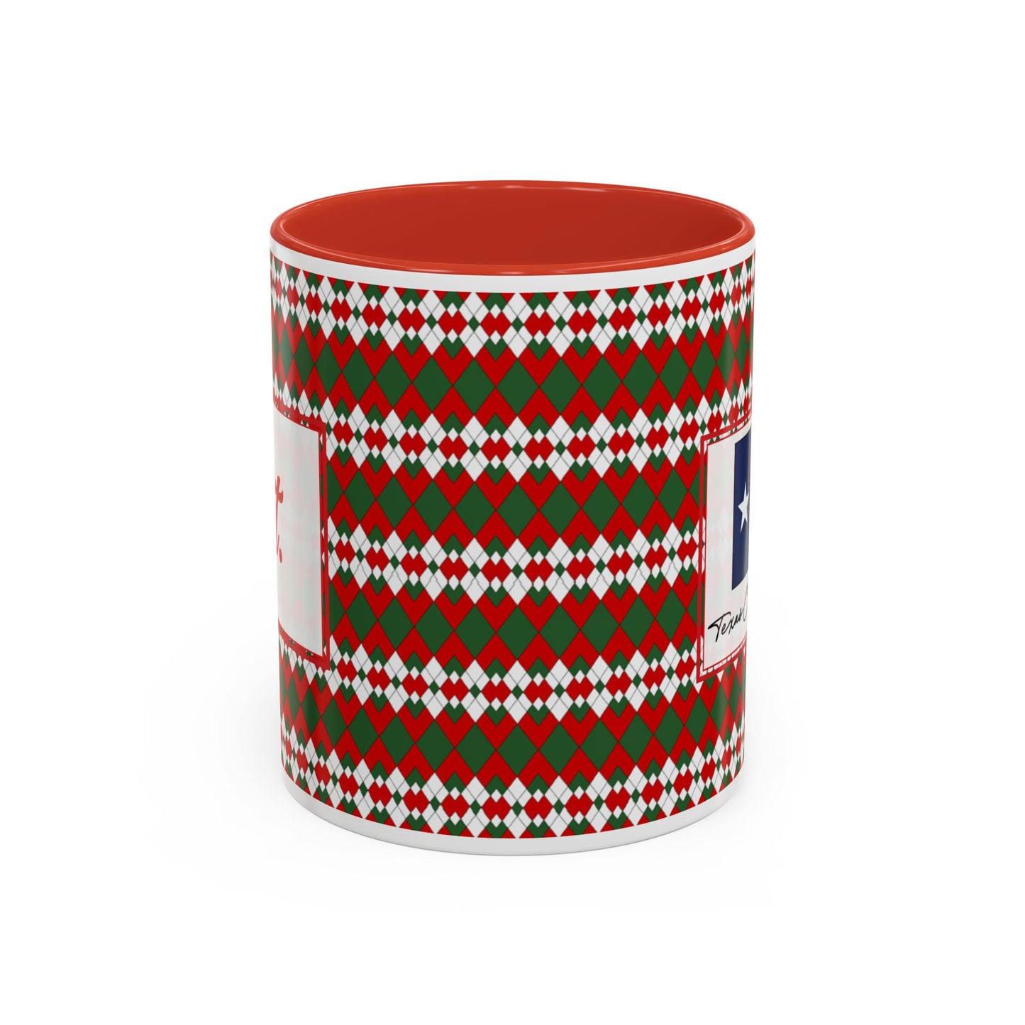 Lit- Christmas Extra Argyle Personalizable Christmas Ceramic Mug (11oz, 15 oz)