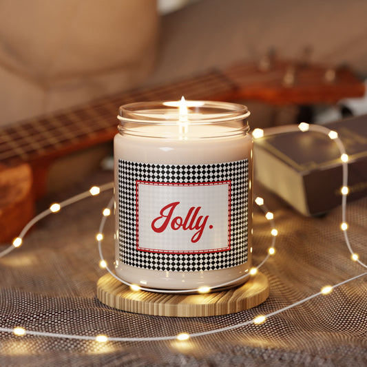 Jolly- Black Argyle Scented Soy Candle, 9oz