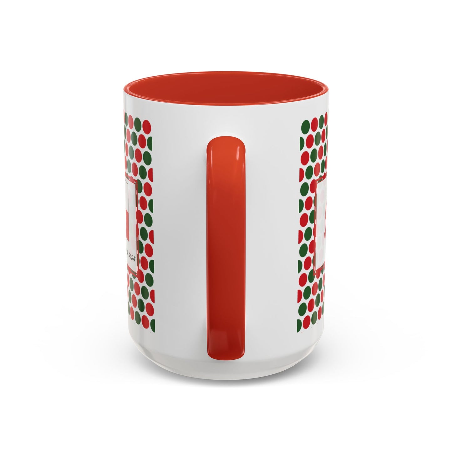 Nog- Christmas Polka Dot Party Personalizable Christmas Ceramic Mug (11oz, 15 oz)