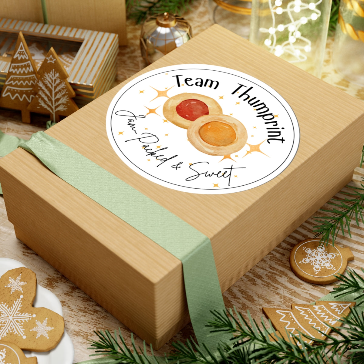 Team Thumbprint Sticker | Jam-Packed & Sweet