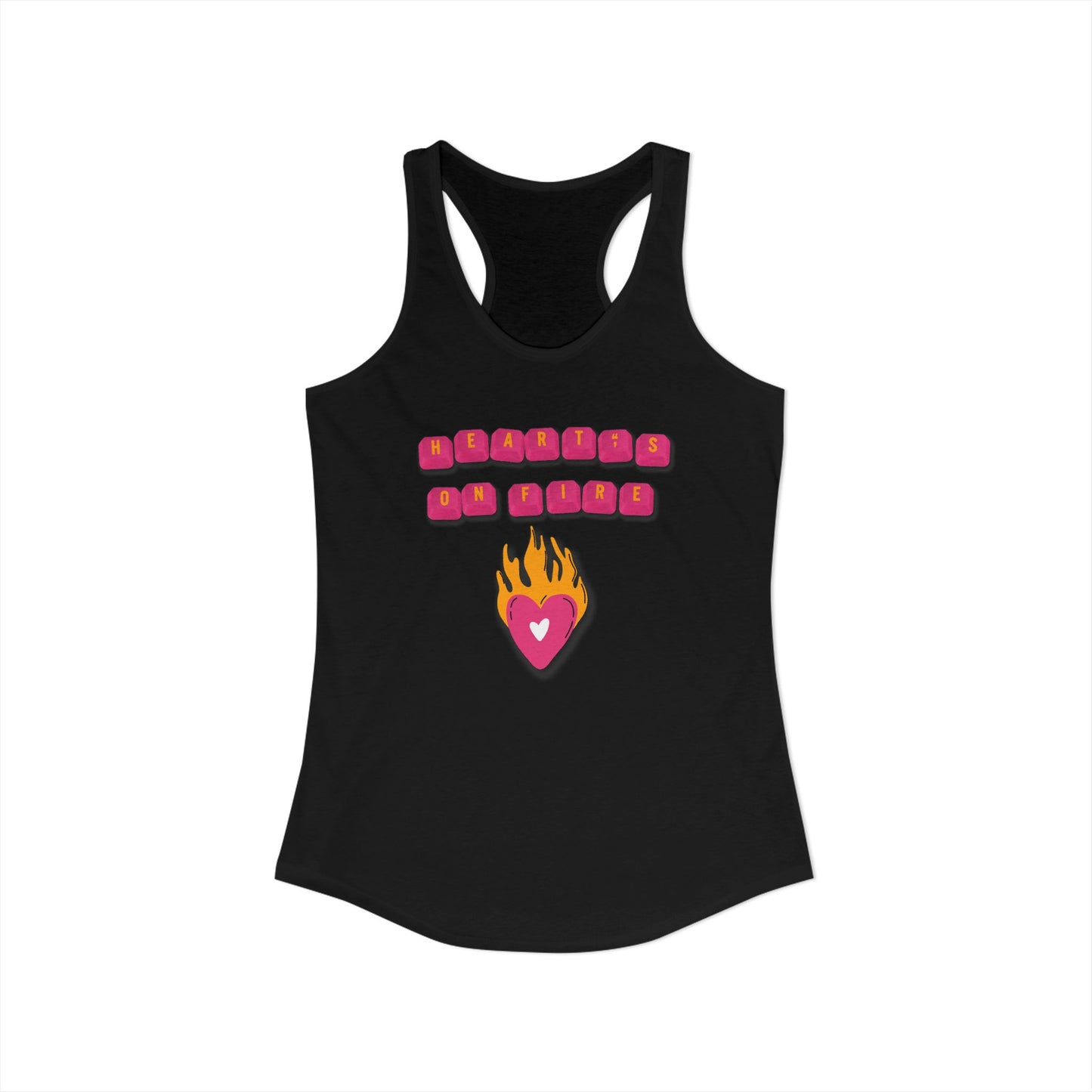 Heart's On Fire Key Caps Women's Ideal Racerback Tank