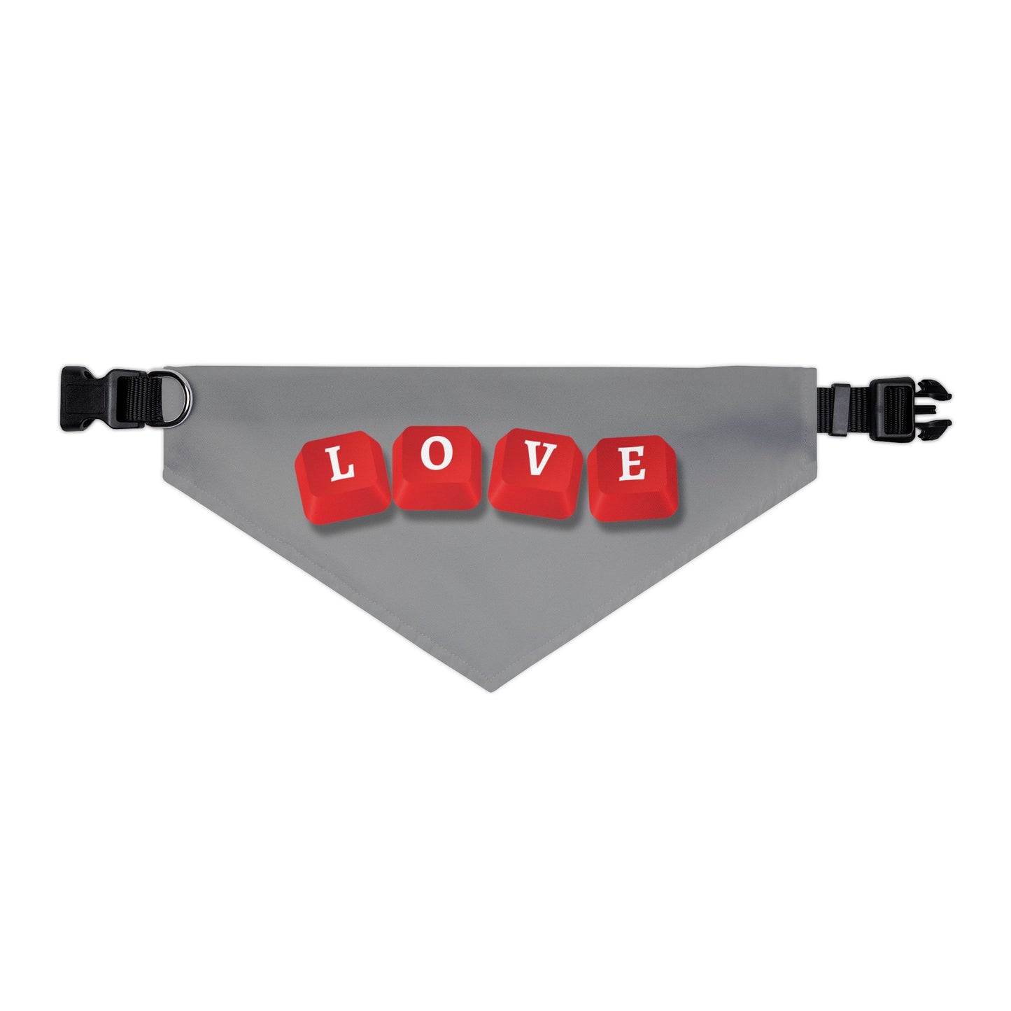 LOVE Key Caps Clip-On Pet Bandana Collar