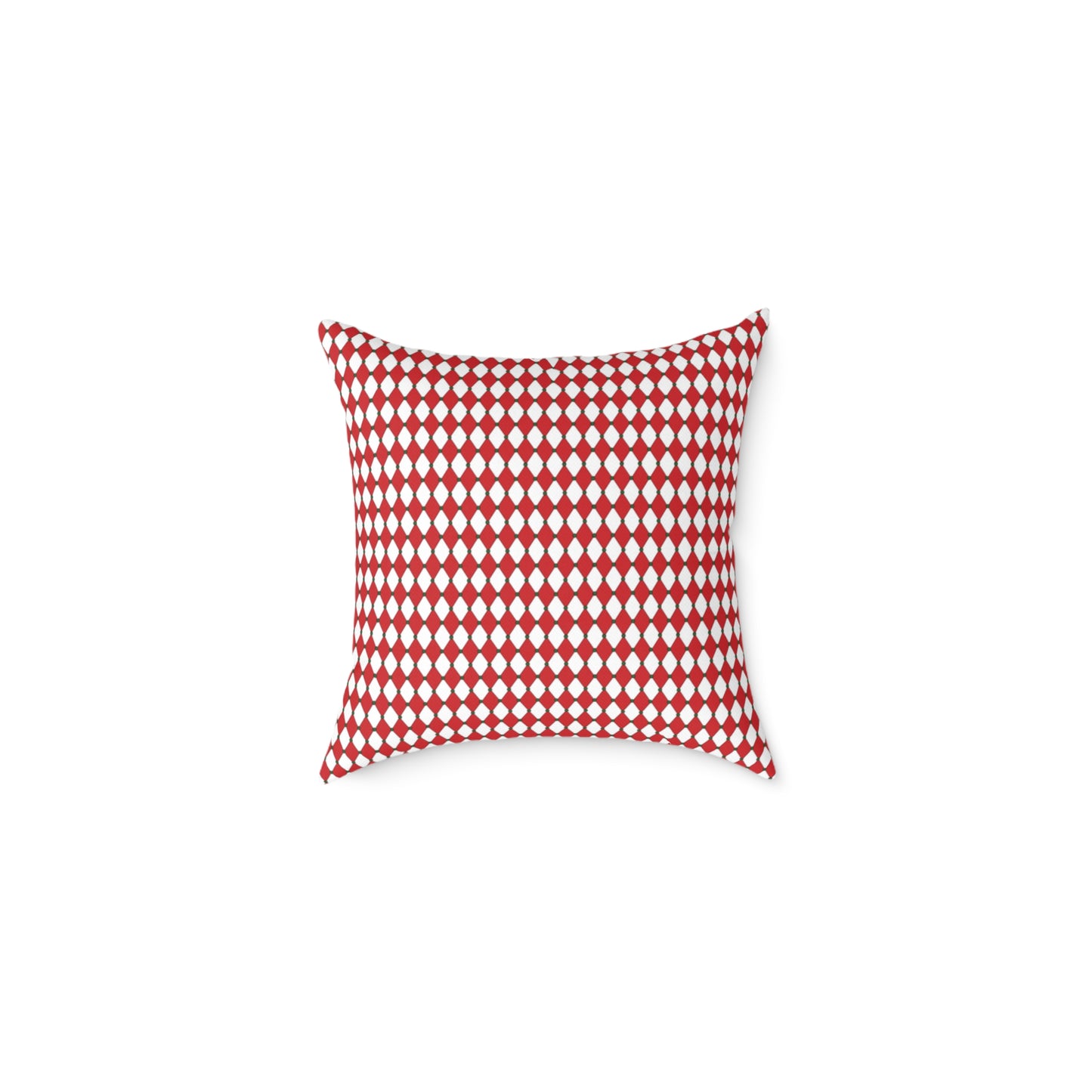 Nutcracker Drummer Red Argyle Christmas Decorative Pillow | Double‑Sided Poly Canvas Cushion, 5 Sizes, Vibrant Holiday Décor