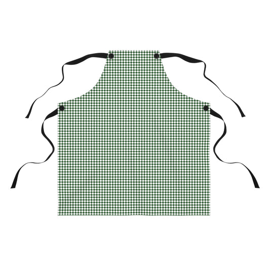 Green Argyle Apron