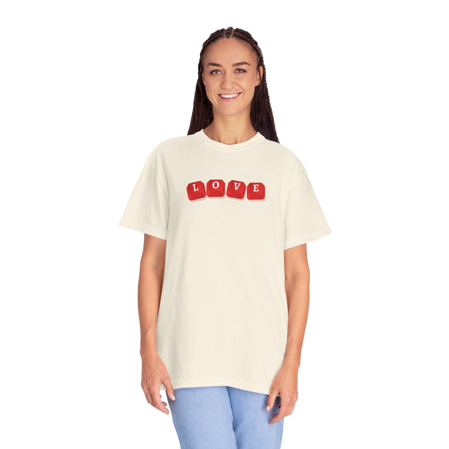 LOVE Key Caps Unisex Garment-Dyed T-shirt