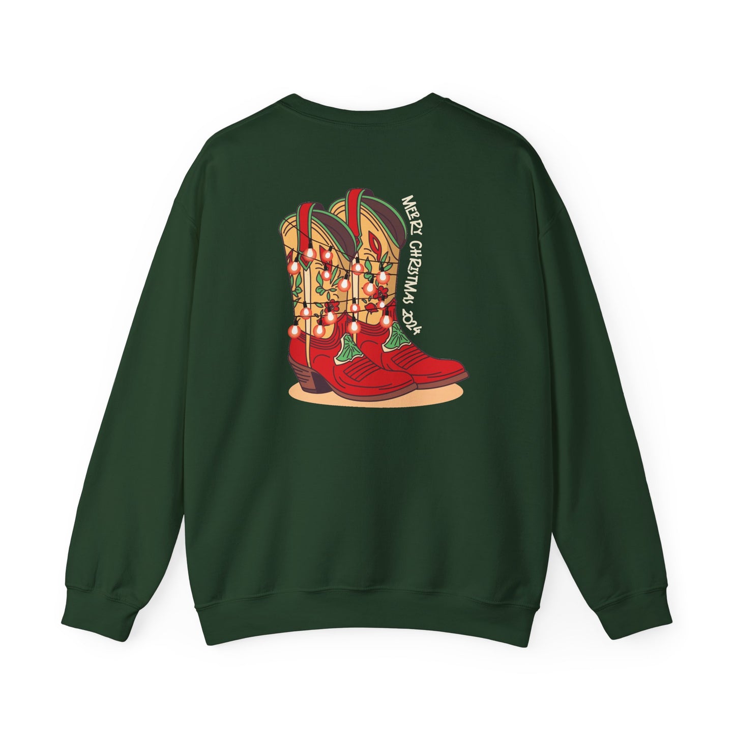 Prancer- Christmas Cowboy Boots Unisex Heavy Blend™ Crewneck Sweatshirt