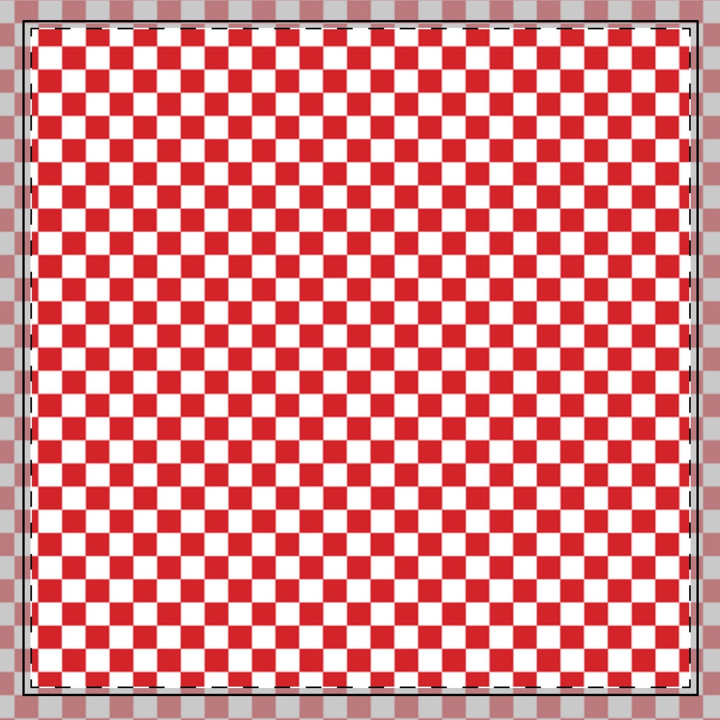 Red Checkered Cotton Twill Napkin