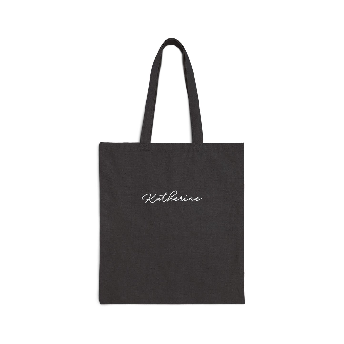 Moon & Stars Valentines Personalize Custom Name Cotton Canvas Tote Bag