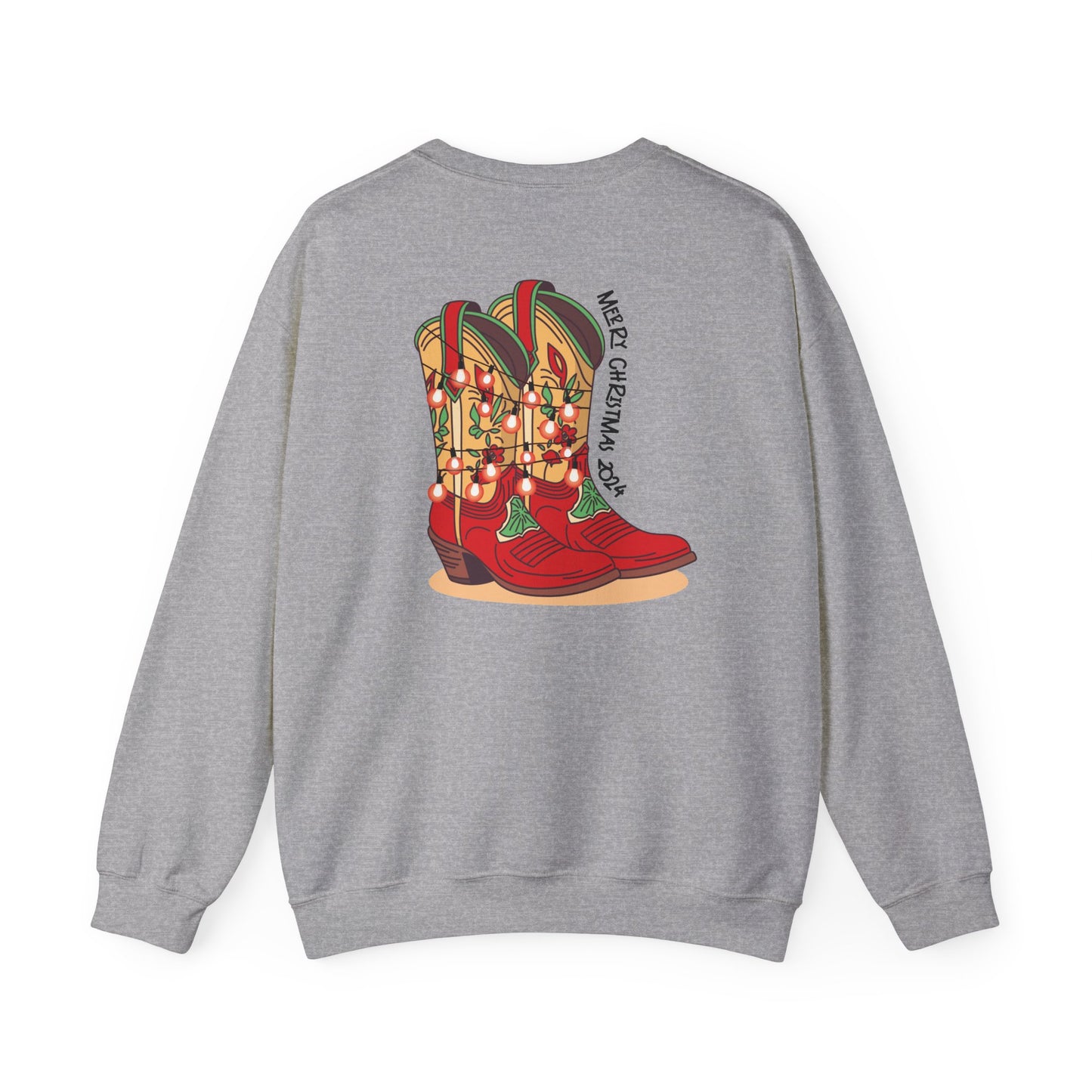 Prancer- Christmas Cowboy Boots Unisex Heavy Blend™ Crewneck Sweatshirt