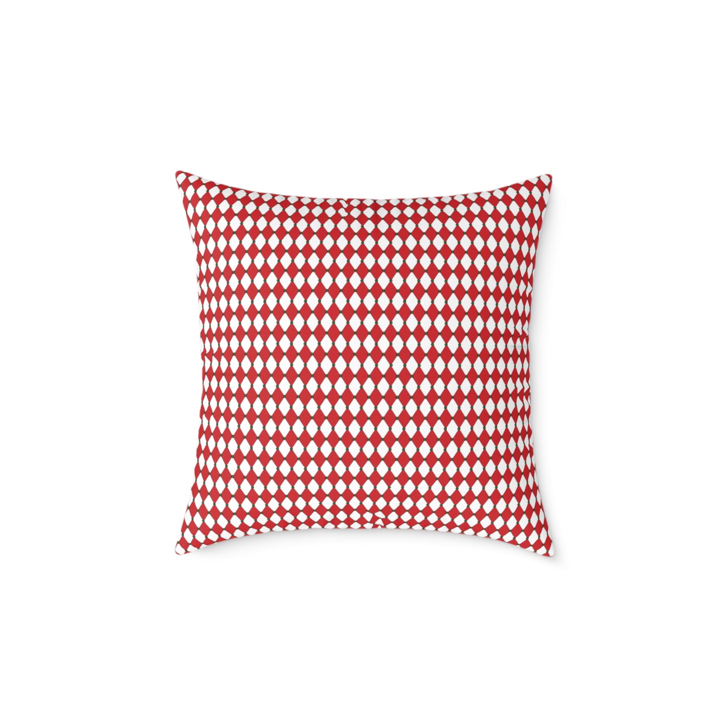 Nutcracker Drummer Red Argyle Christmas Decorative Pillow | Double‑Sided Poly Canvas Cushion, 5 Sizes, Vibrant Holiday Décor
