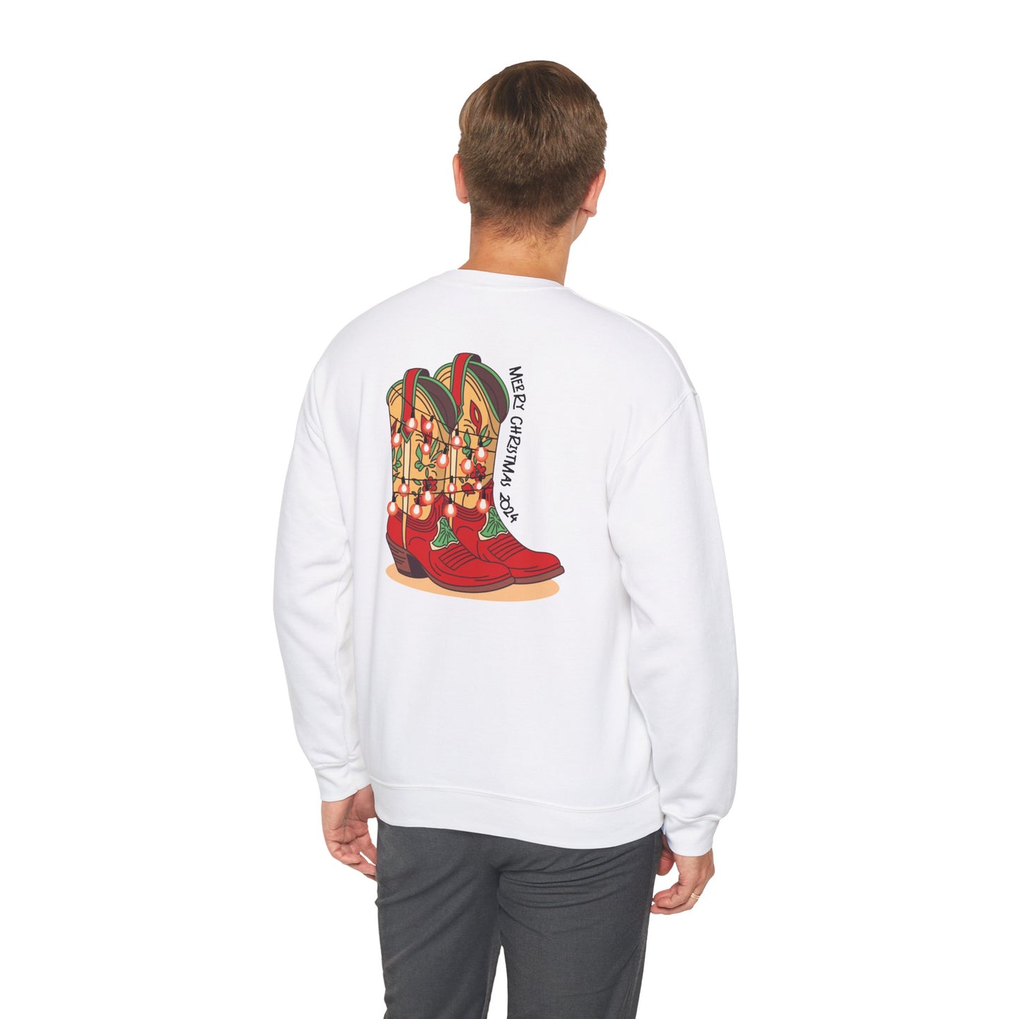 Prancer- Christmas Cowboy Boots Unisex Heavy Blend™ Crewneck Sweatshirt